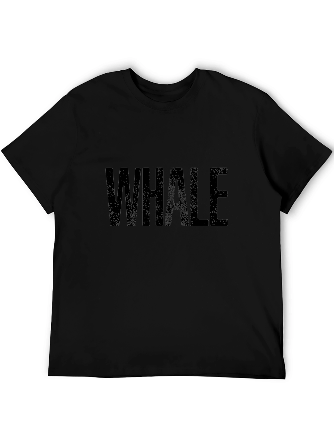 Whale Graphic Print Black Tee