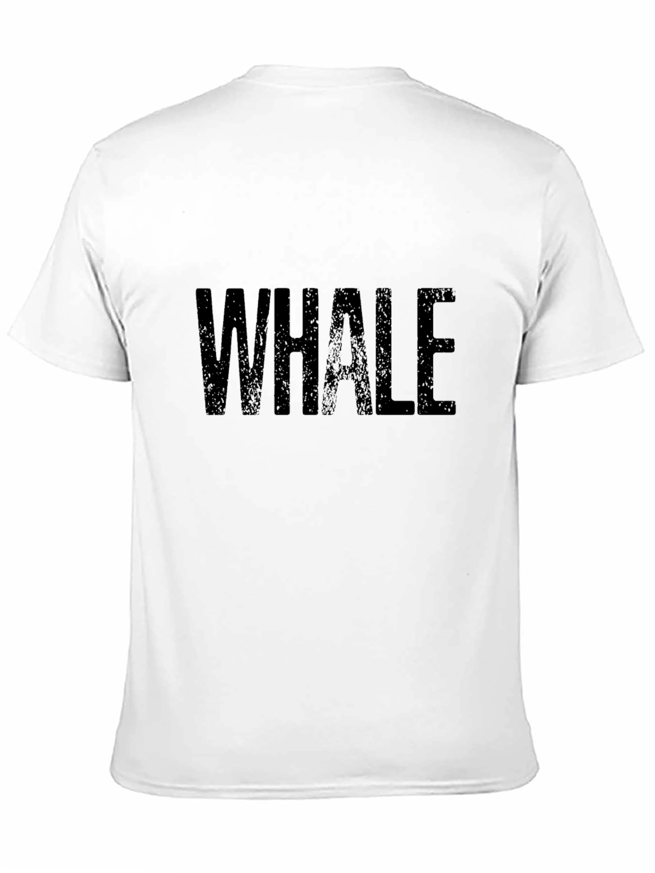 Whale Graphic Print Black Tee