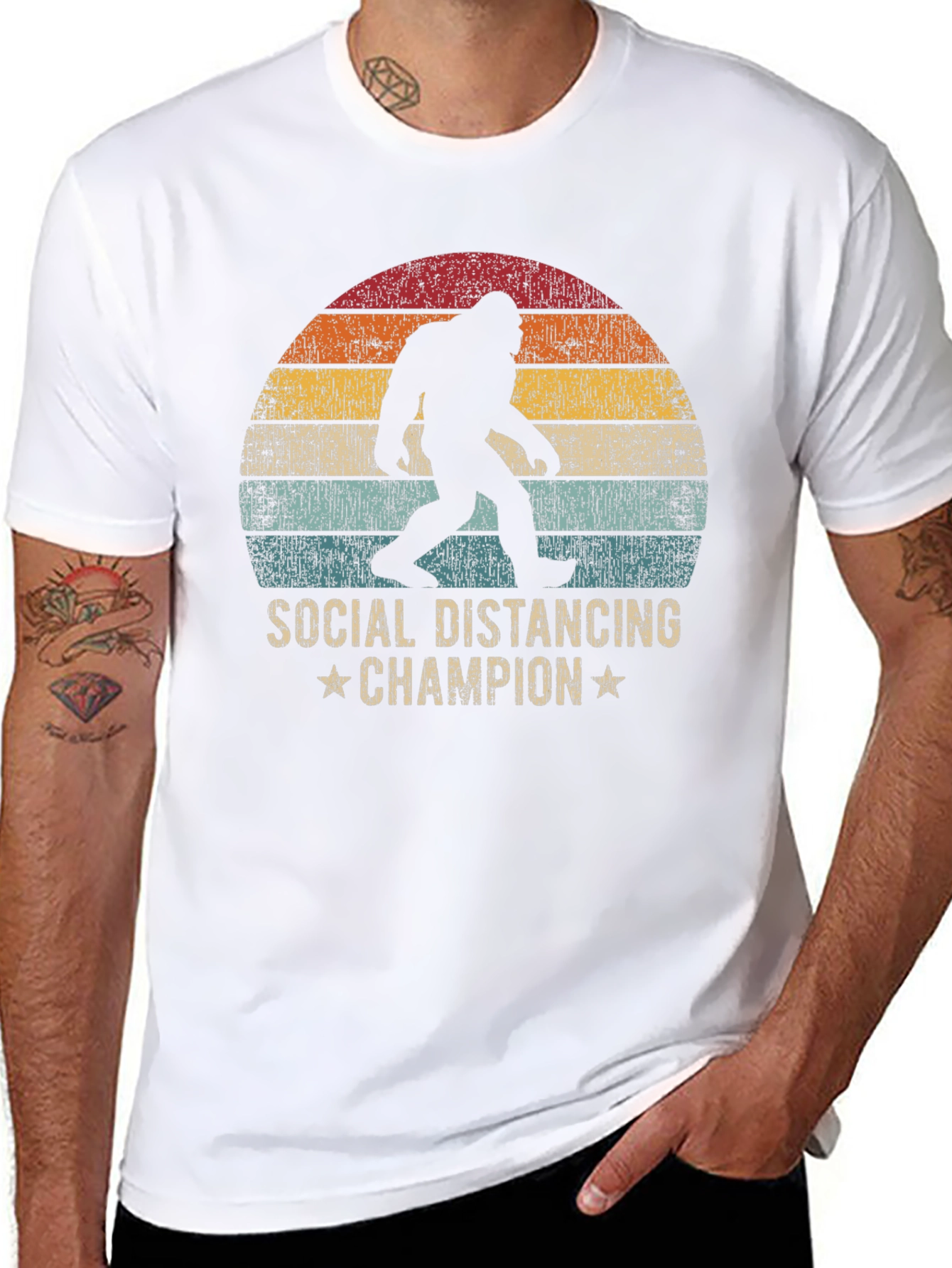 Social Distancing Champion Bigfoot T-Shirt