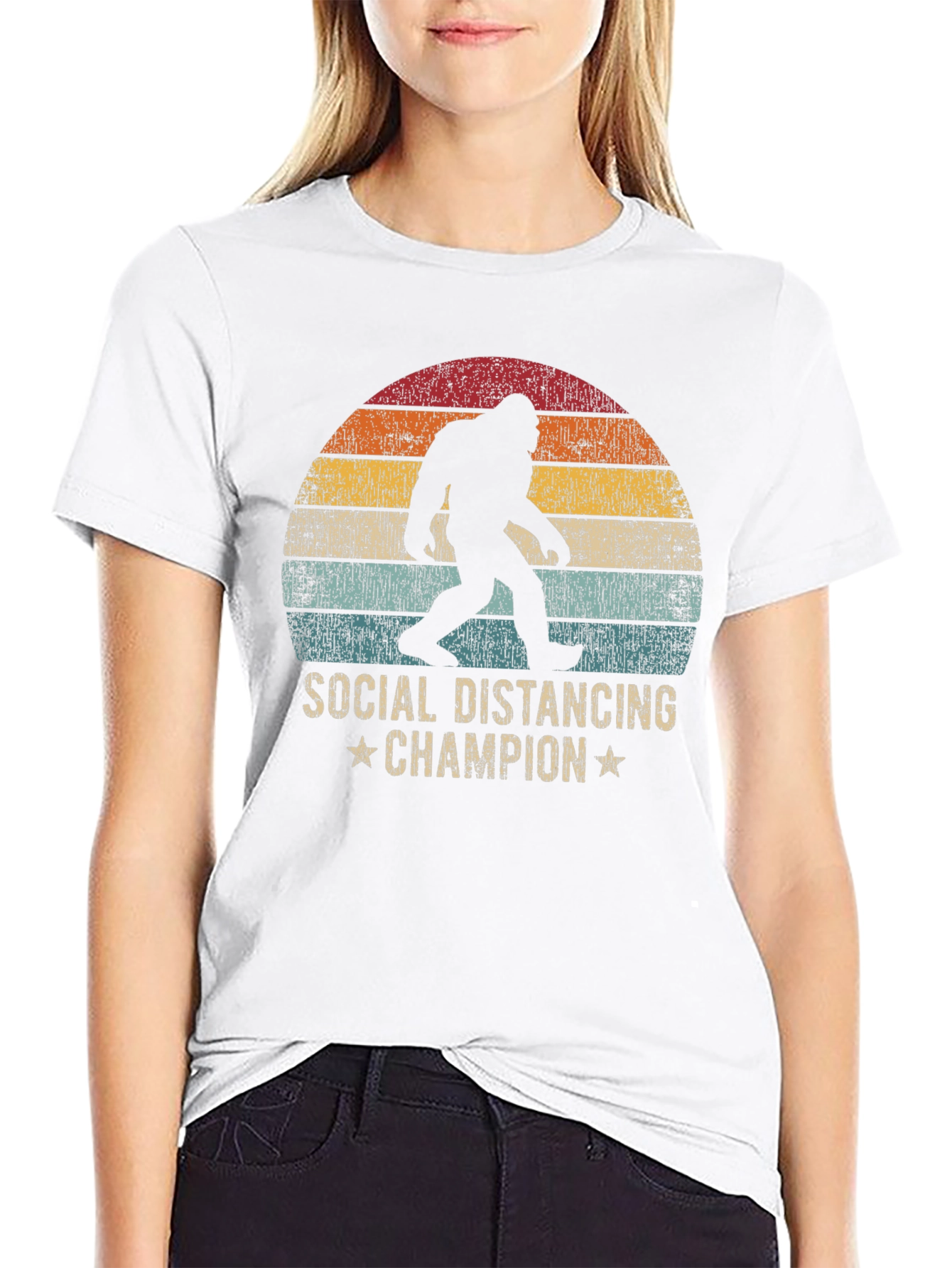 Social Distancing Champion Bigfoot T-Shirt