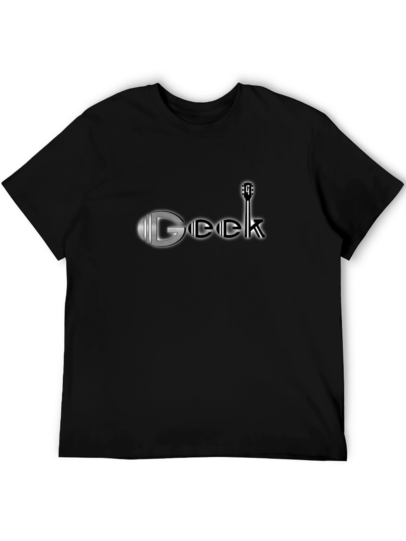 Geek Guitar T-Shirt - Black Cotton Blend