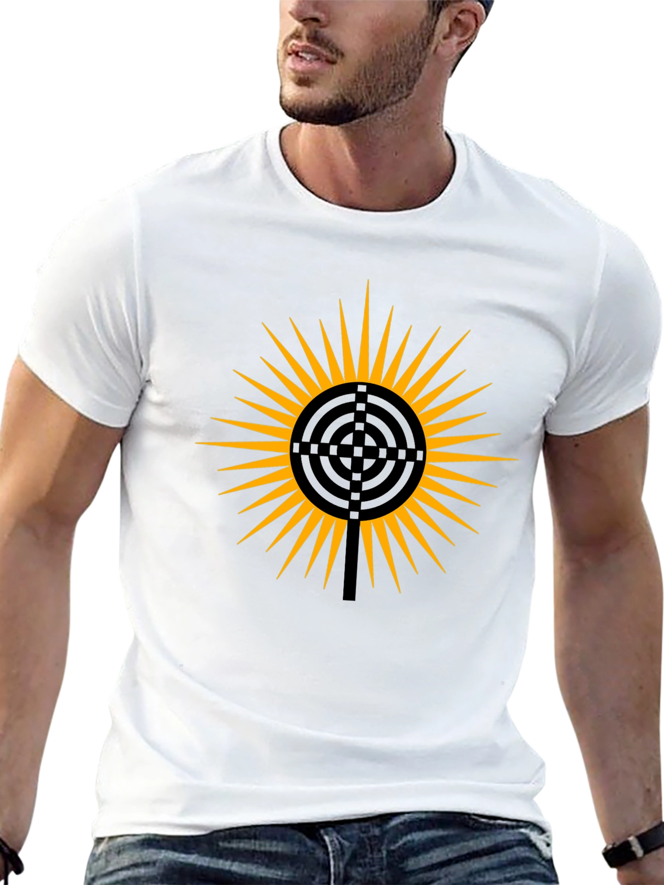 Sun Target Graphic Tee - Mens Black T-Shirt