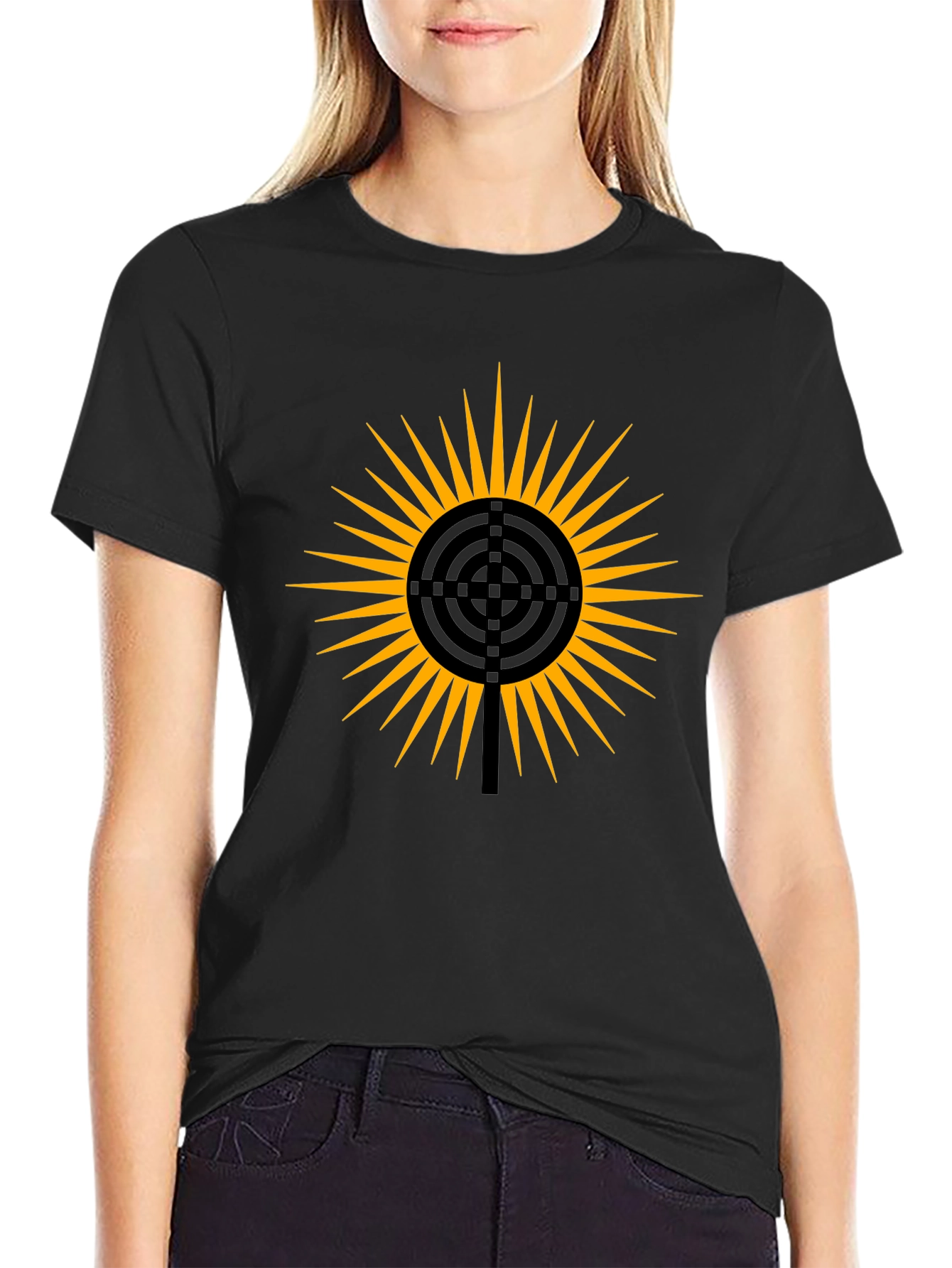 Sun Target Graphic Tee - Mens Black T-Shirt