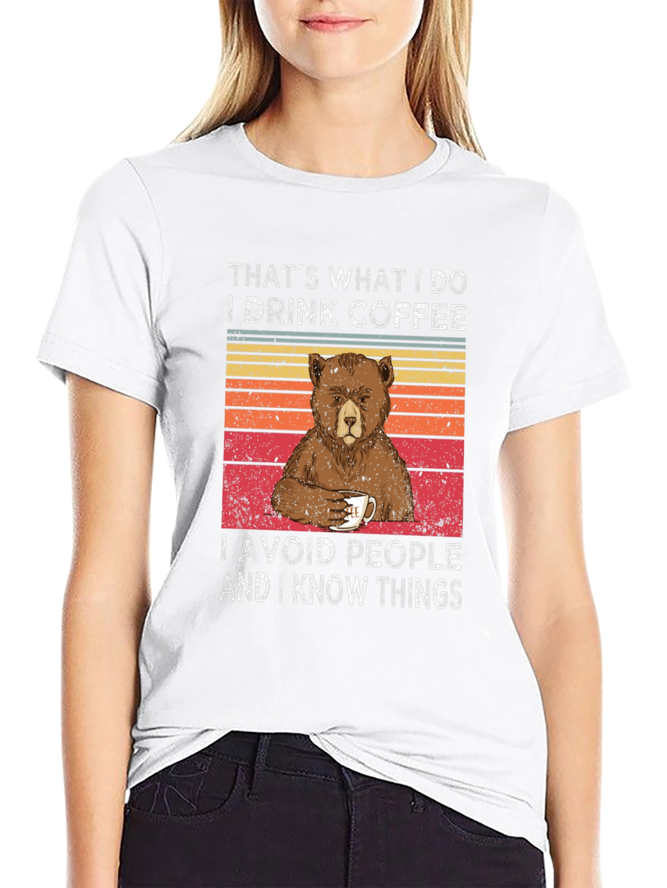 Coffee & Bear T-Shirt - I Avoid People
