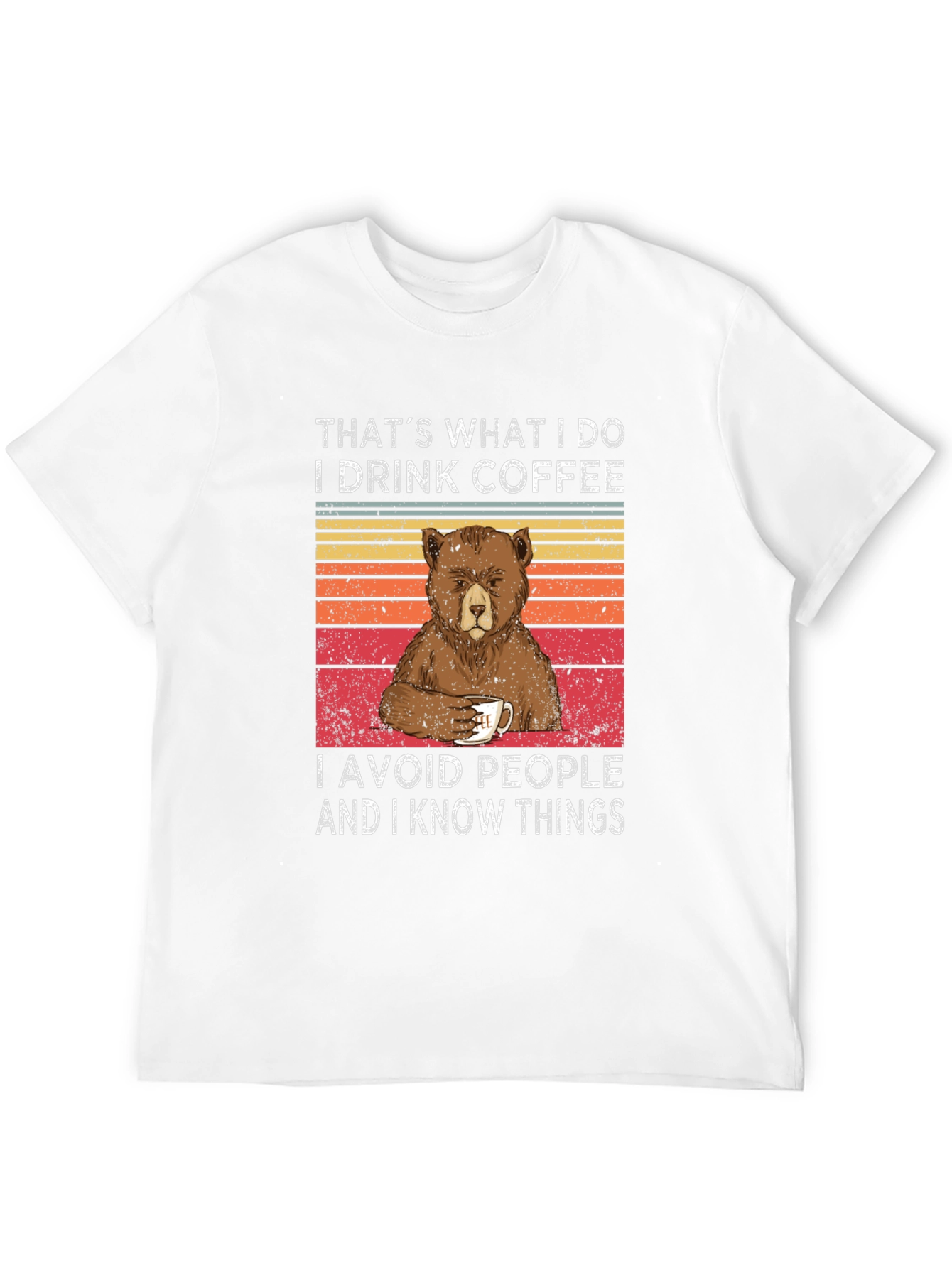 Coffee & Bear T-Shirt - I Avoid People