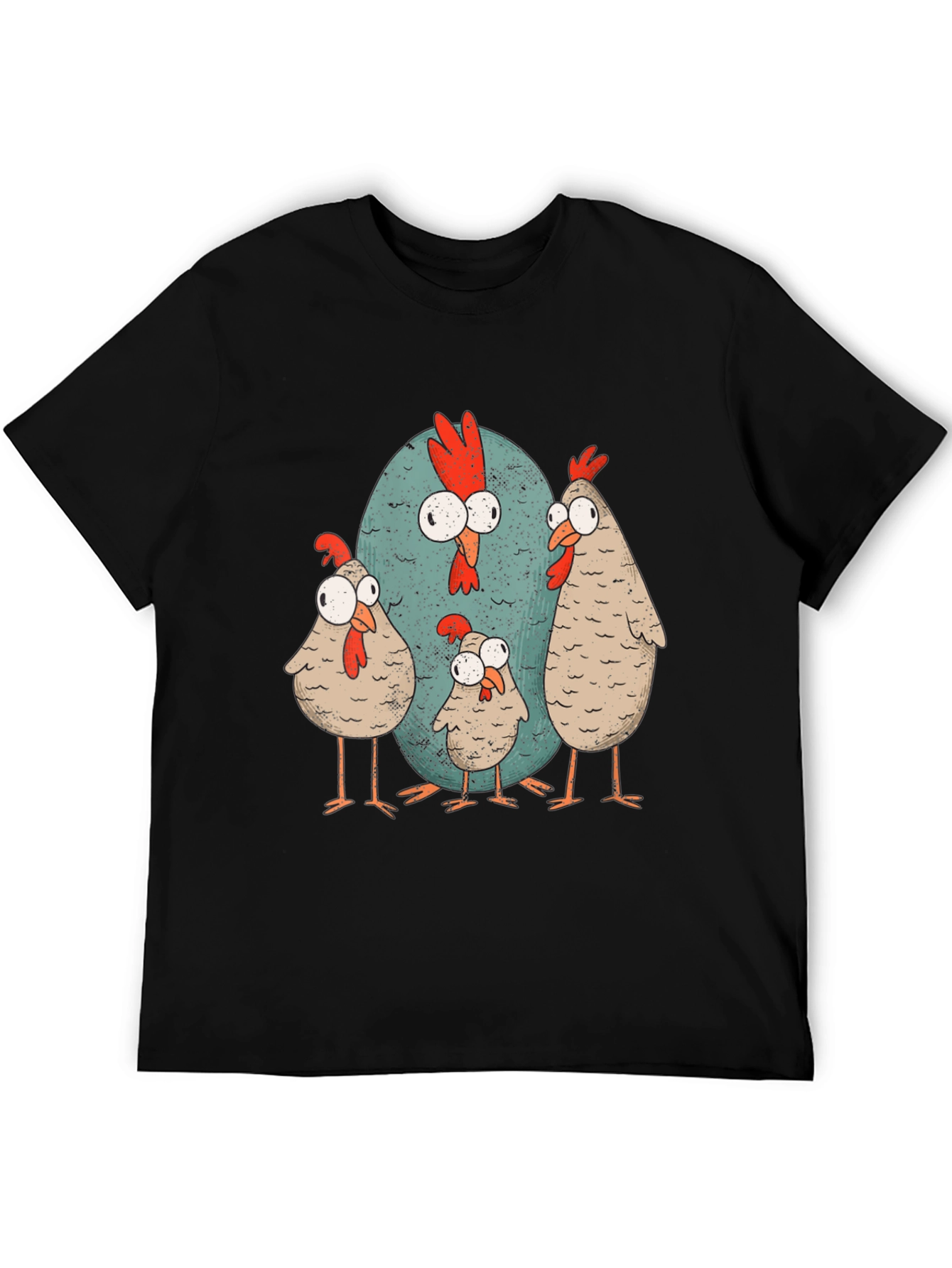 Funny Chicken Graphic Tee - Quirky Cartoon Design