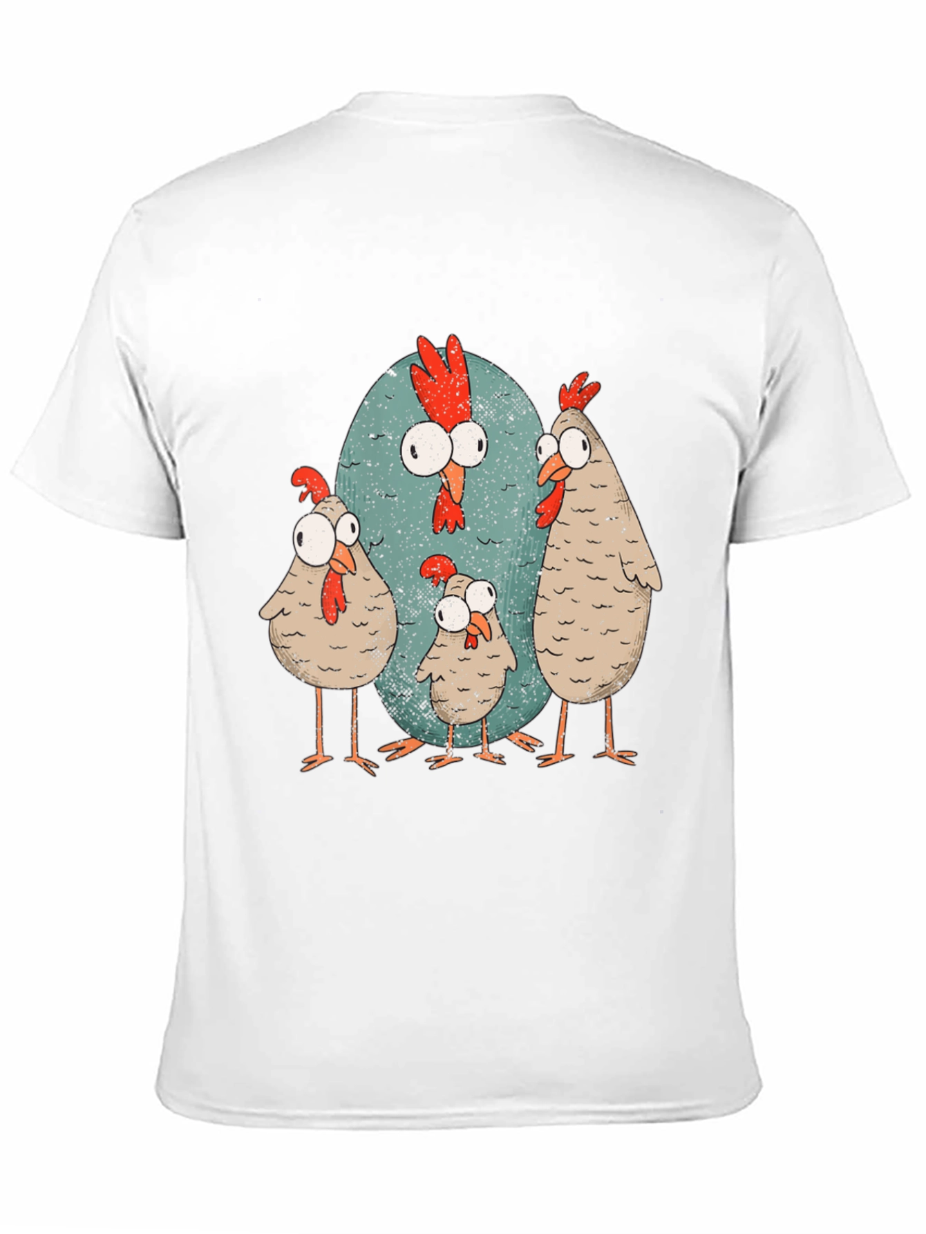 Funny Chicken Graphic Tee - Quirky Cartoon Design