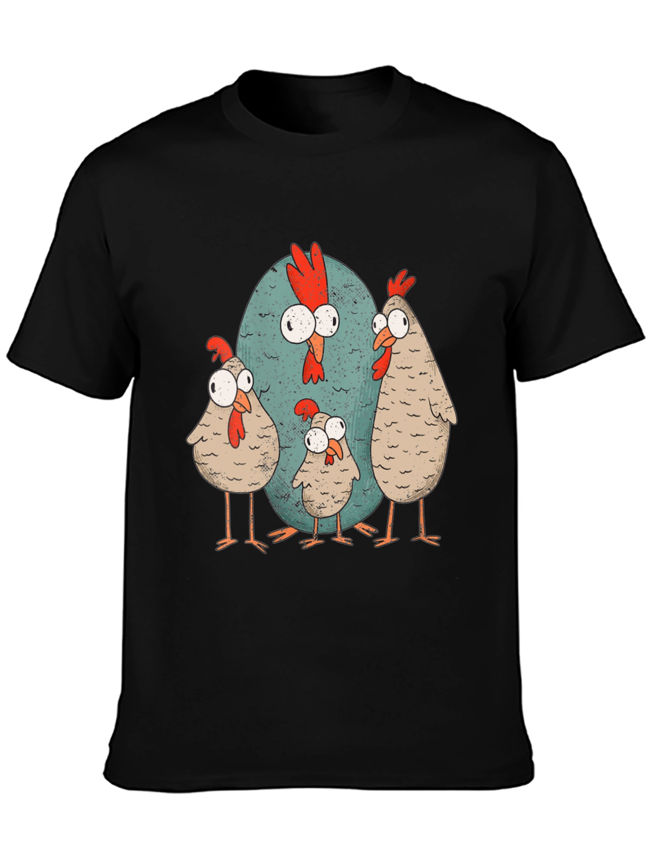 Funny Chicken Graphic Tee - Quirky Cartoon Design