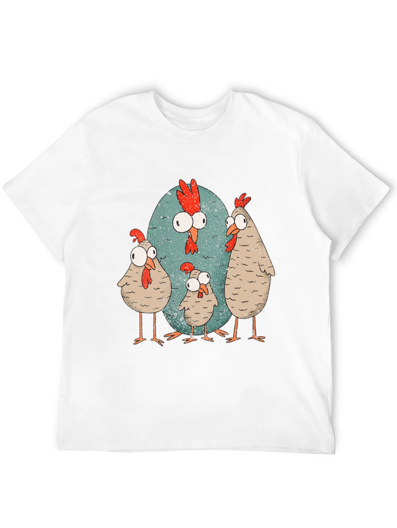 Funny Chicken Graphic Tee - Quirky Cartoon Design