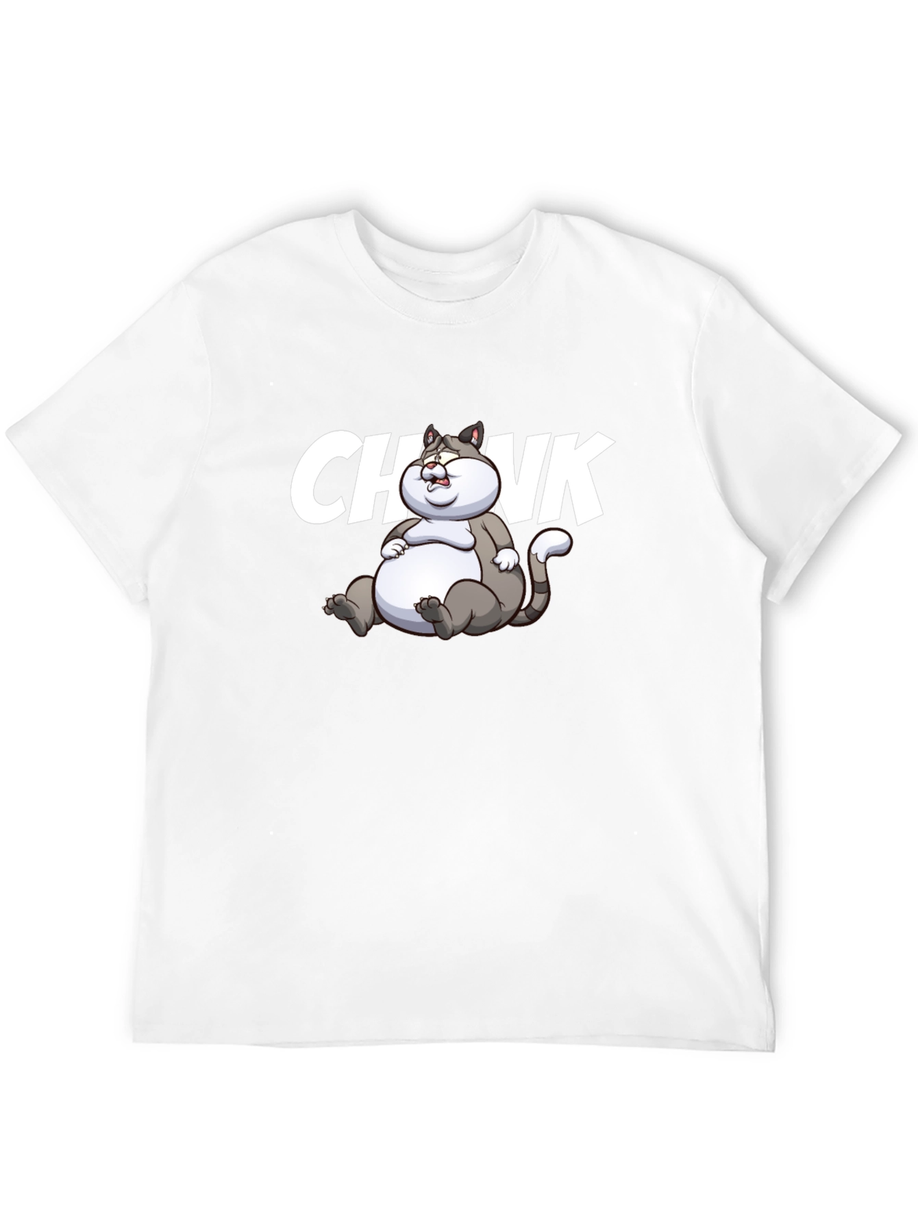 Chonk Cat Graphic T-Shirt - Black Cotton Tee