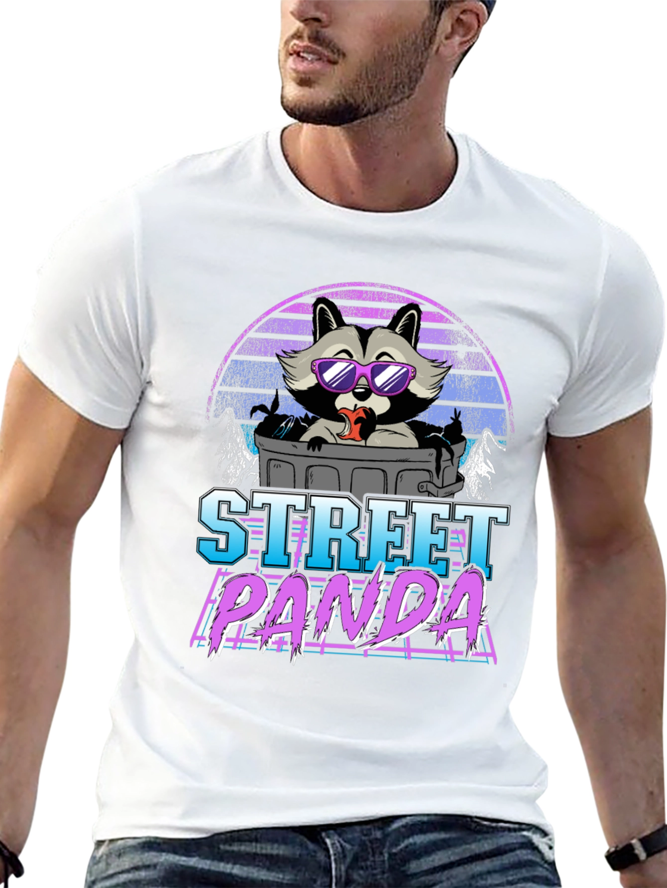 Street Panda Graphic T-Shirt - Retro Style