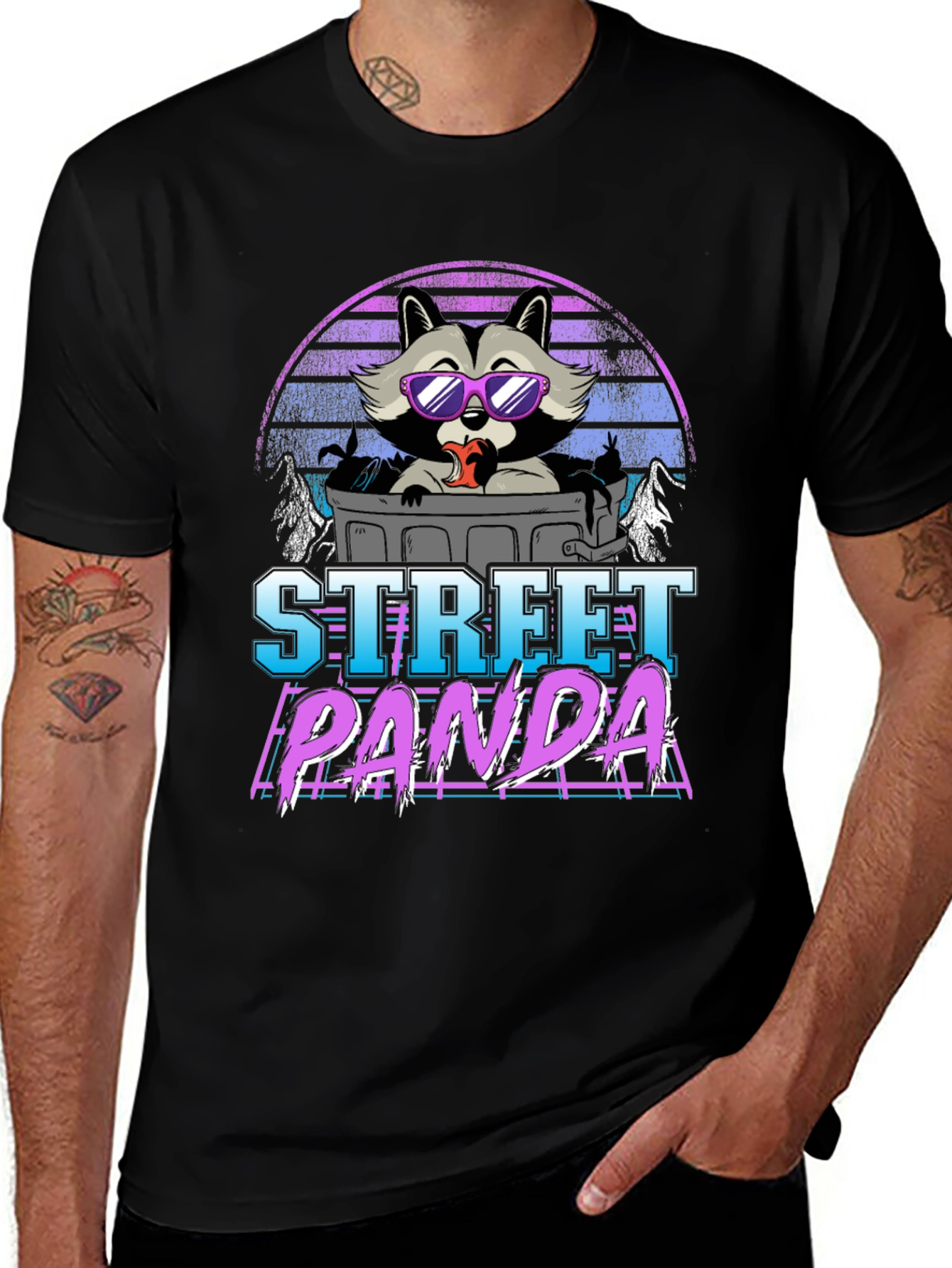 Street Panda Graphic T-Shirt - Retro Style