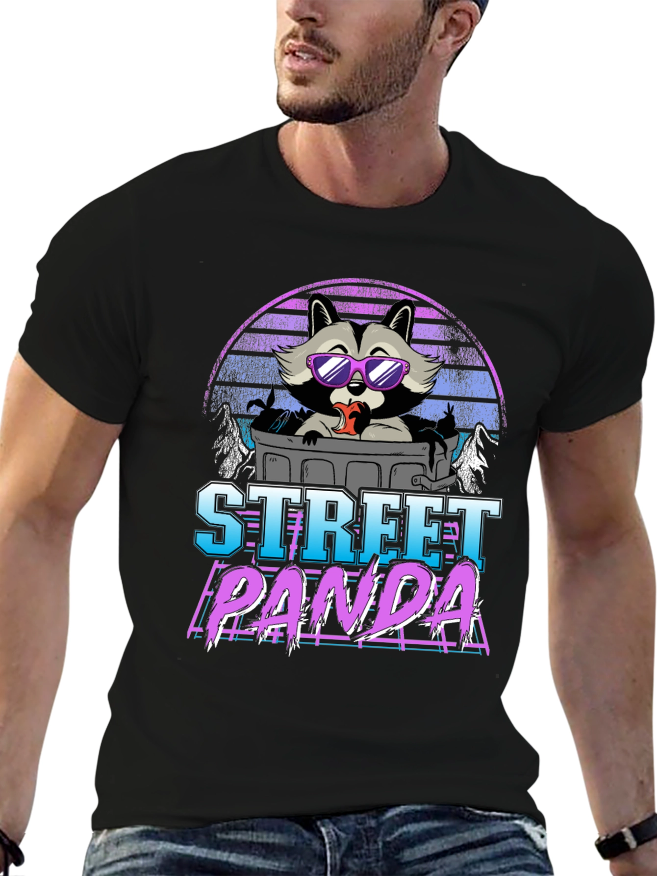 Street Panda Graphic T-Shirt - Retro Style
