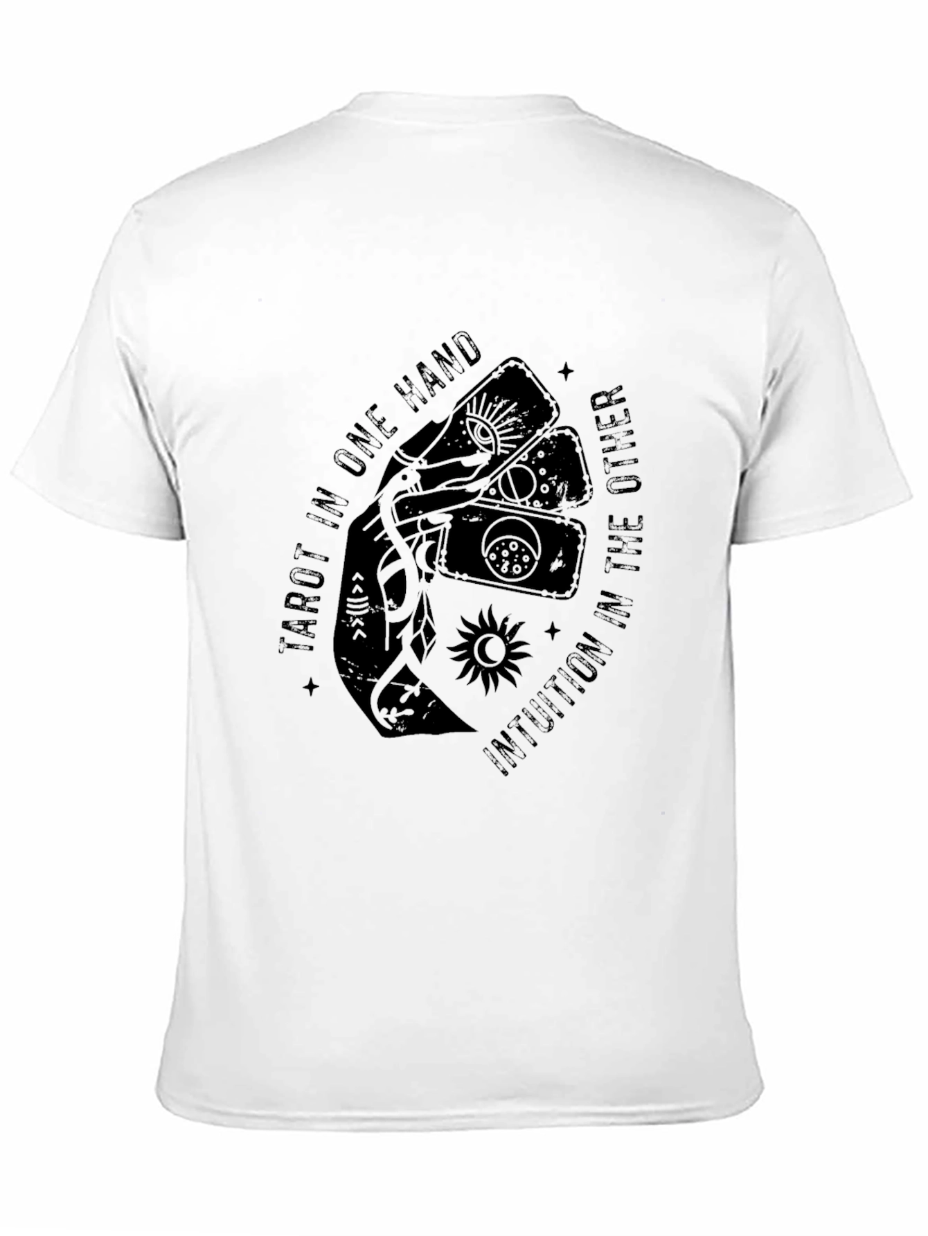Tarot & Intuition Graphic Tee - Stylish Black Shirt