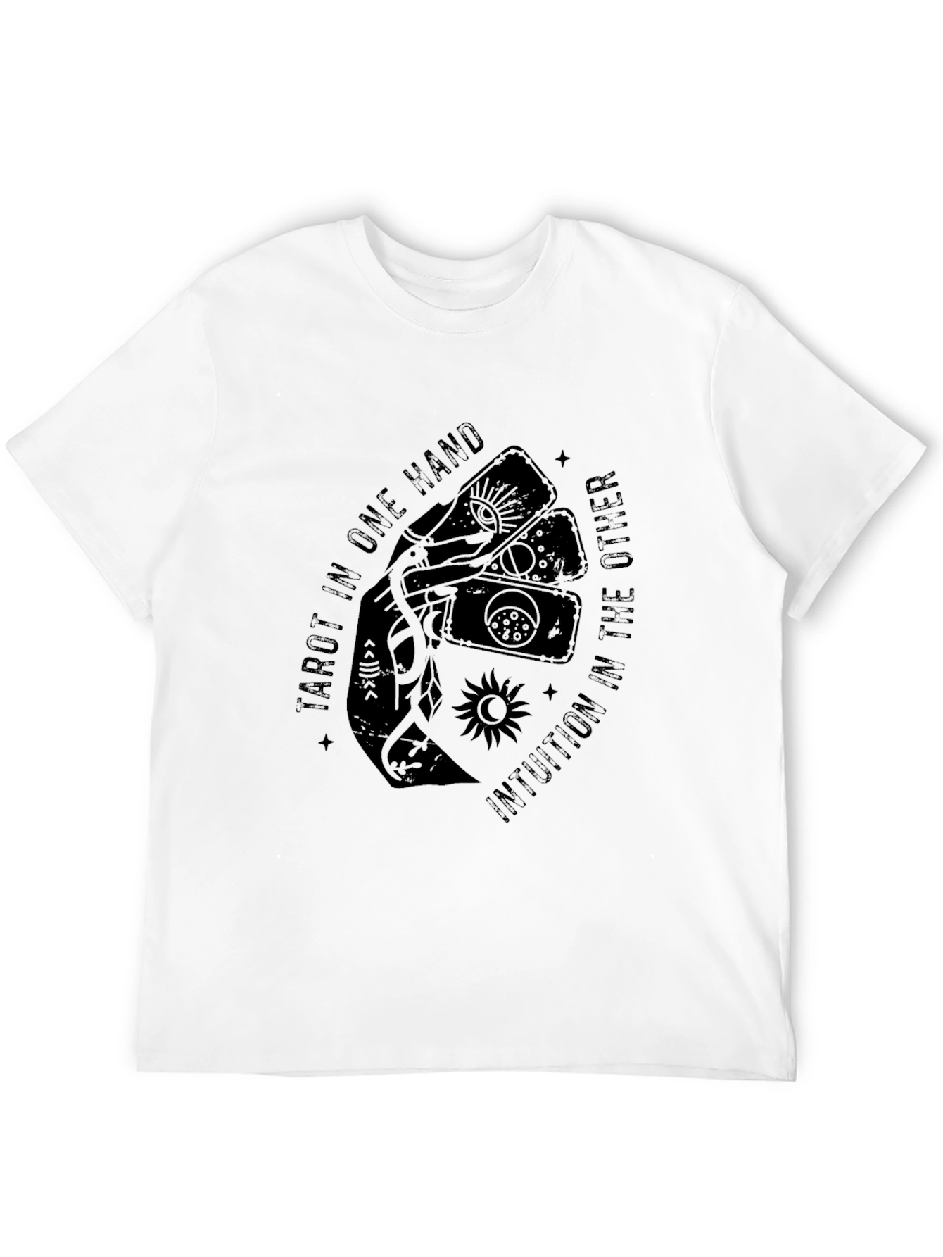 Tarot & Intuition Graphic Tee - Stylish Black Shirt