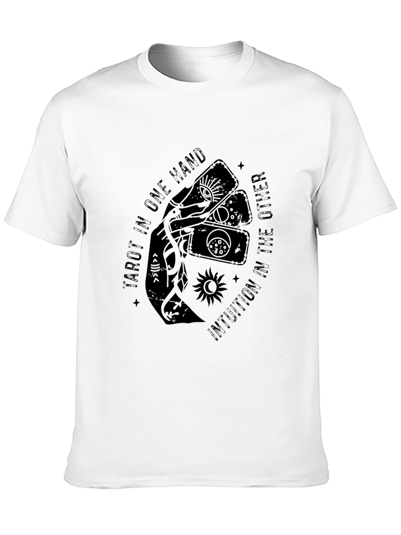 Tarot & Intuition Graphic Tee - Stylish Black Shirt