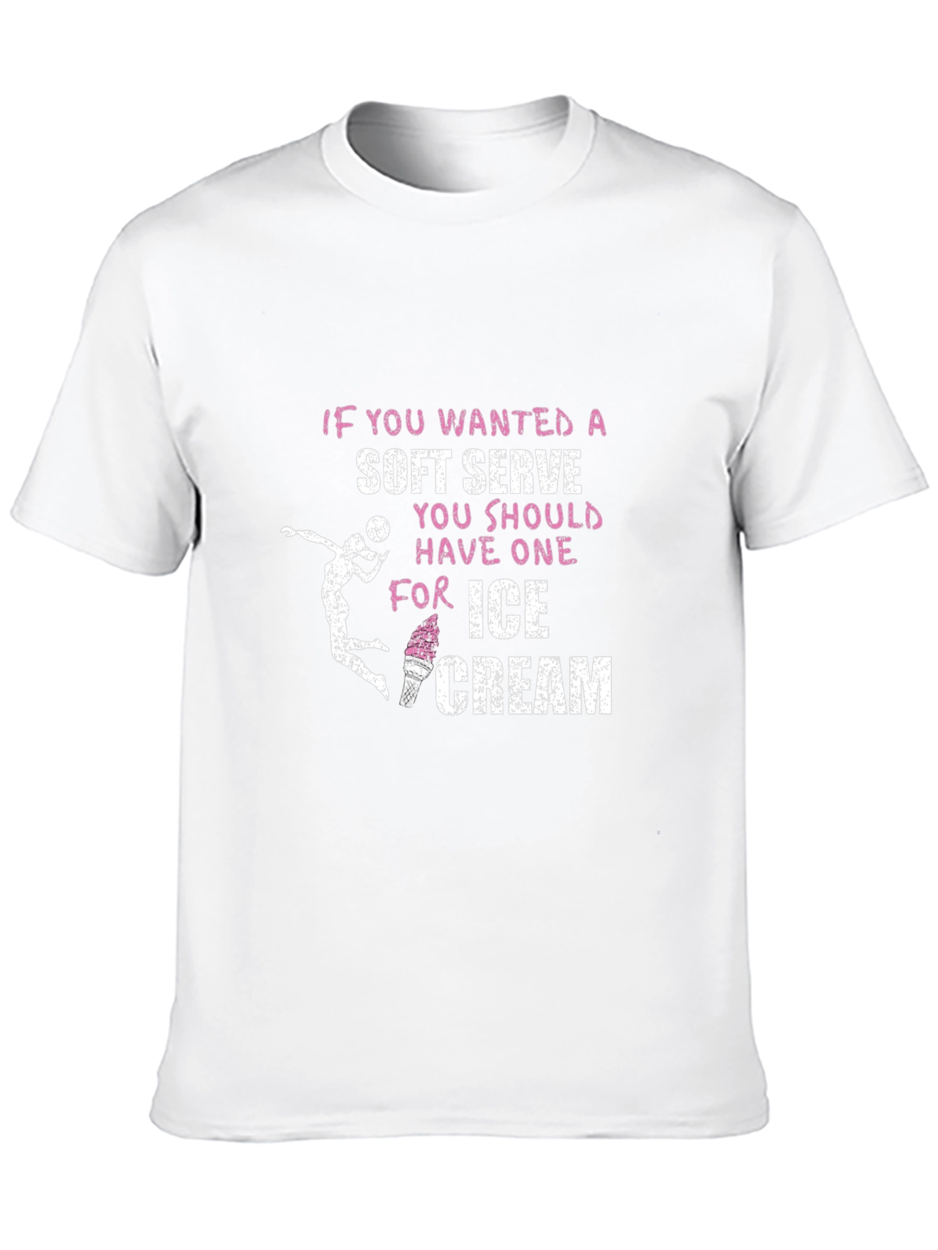 Soft Serve Ice Cream Volleyball Graphic T-Shirt