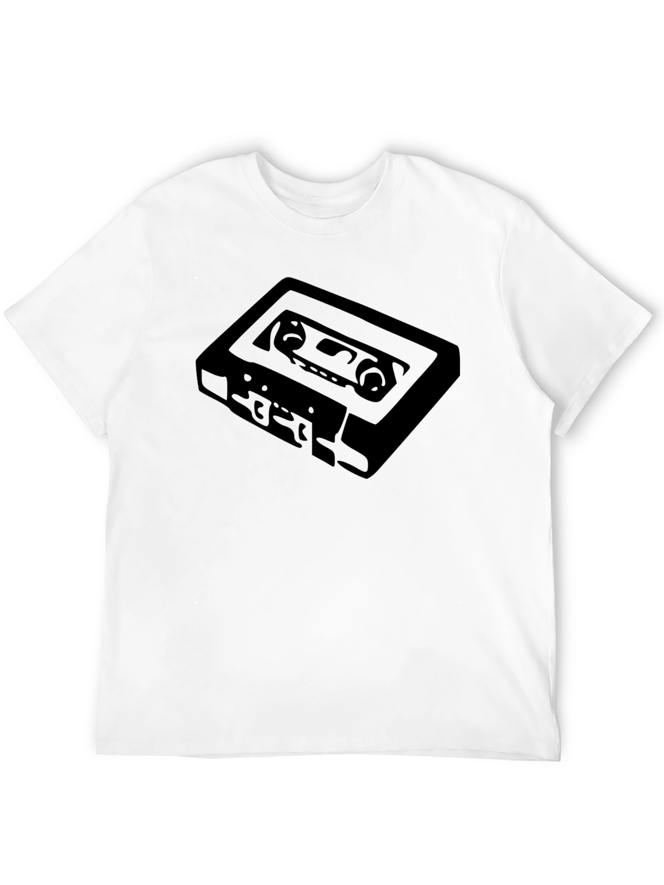 Retro Cassette Tape Graphic Tee - Black T-Shirt