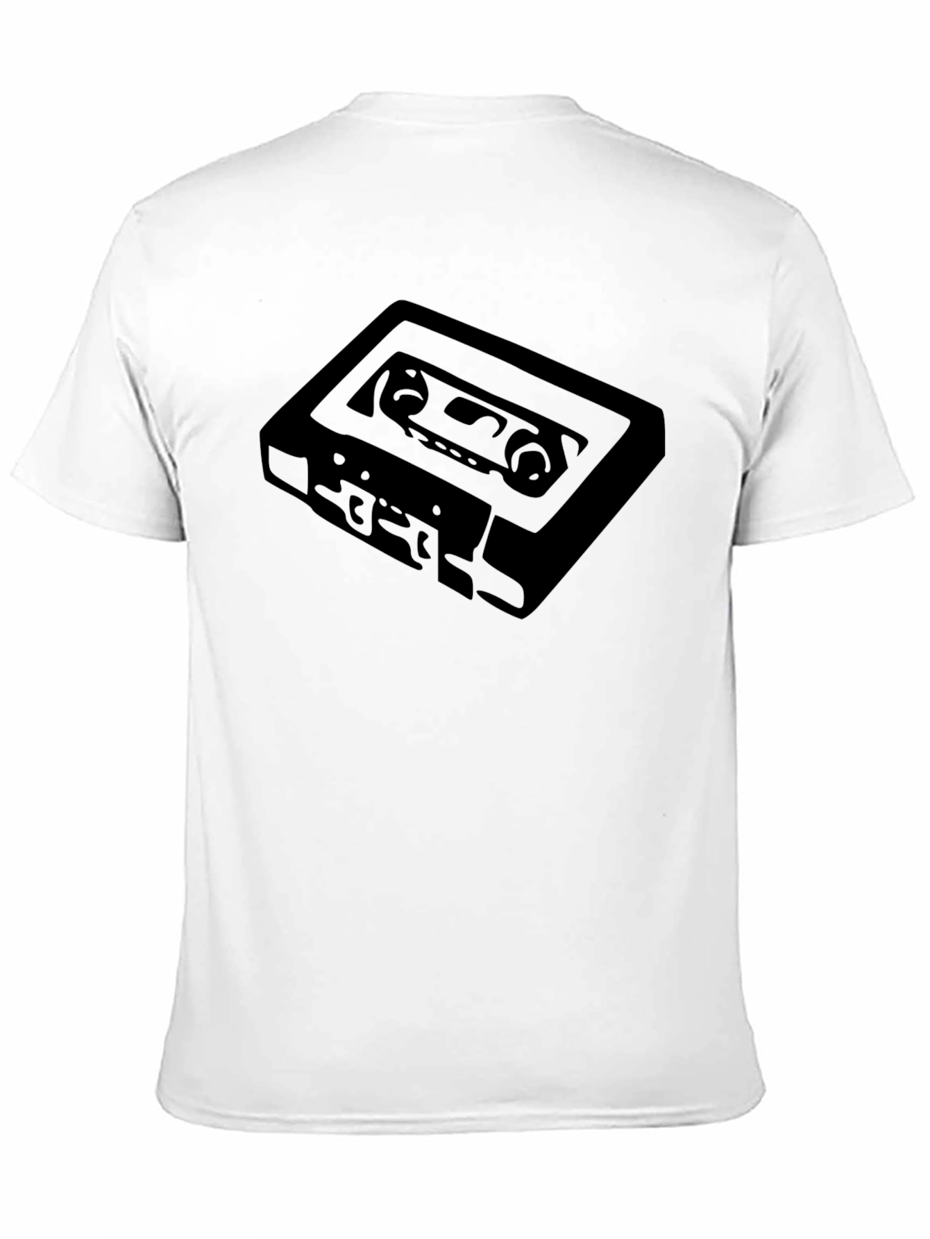Retro Cassette Tape Graphic Tee - Black T-Shirt
