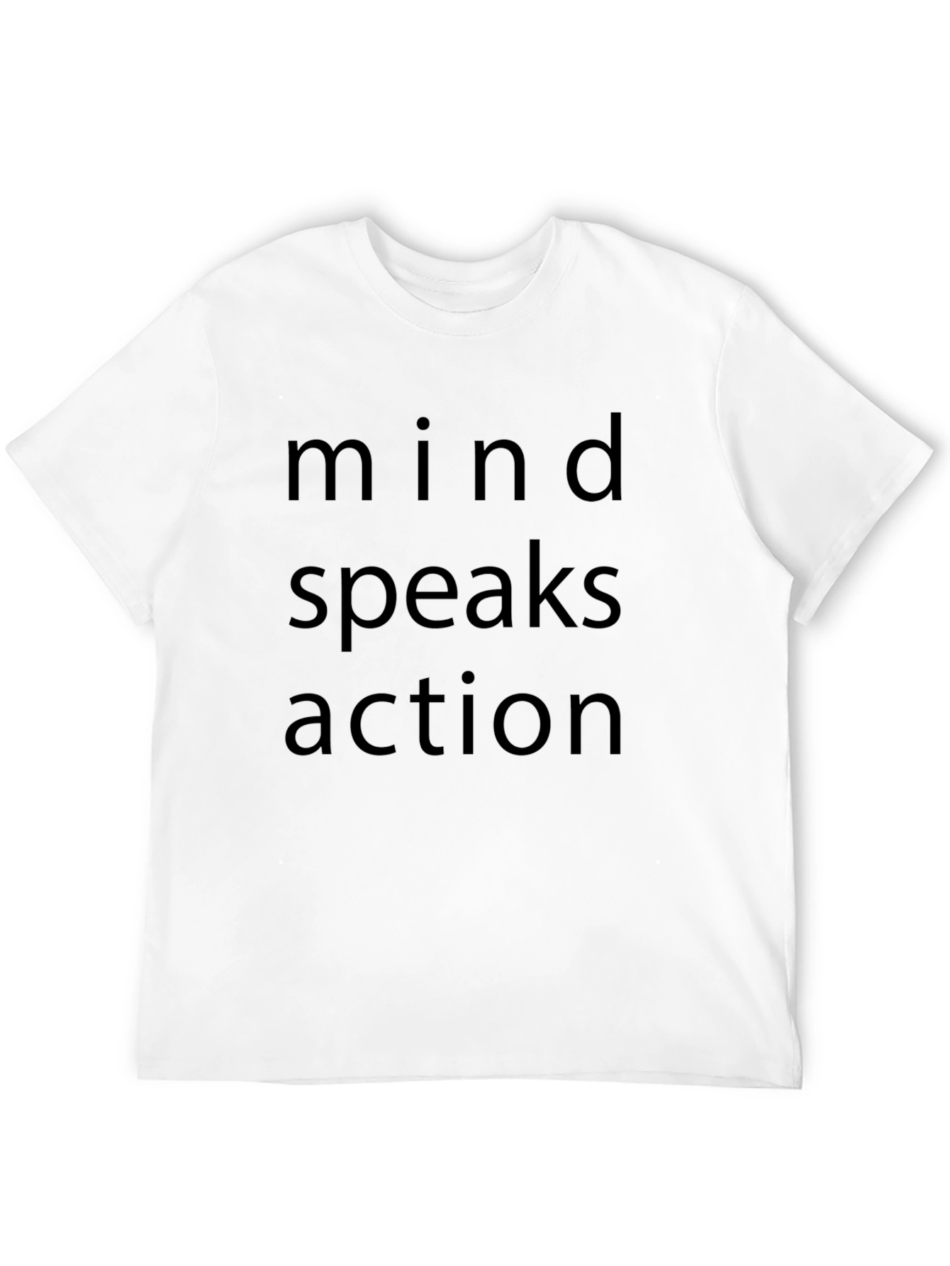 Mind Speaks Action Black Graphic T-Shirt