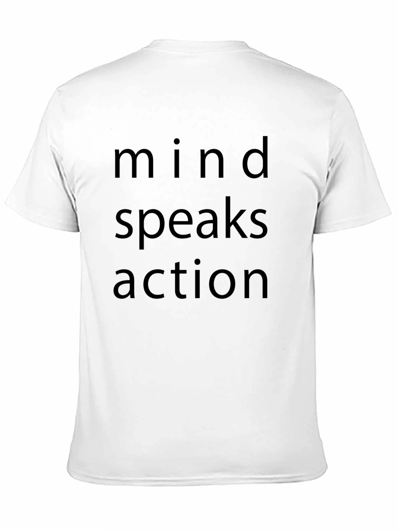 Mind Speaks Action Black Graphic T-Shirt