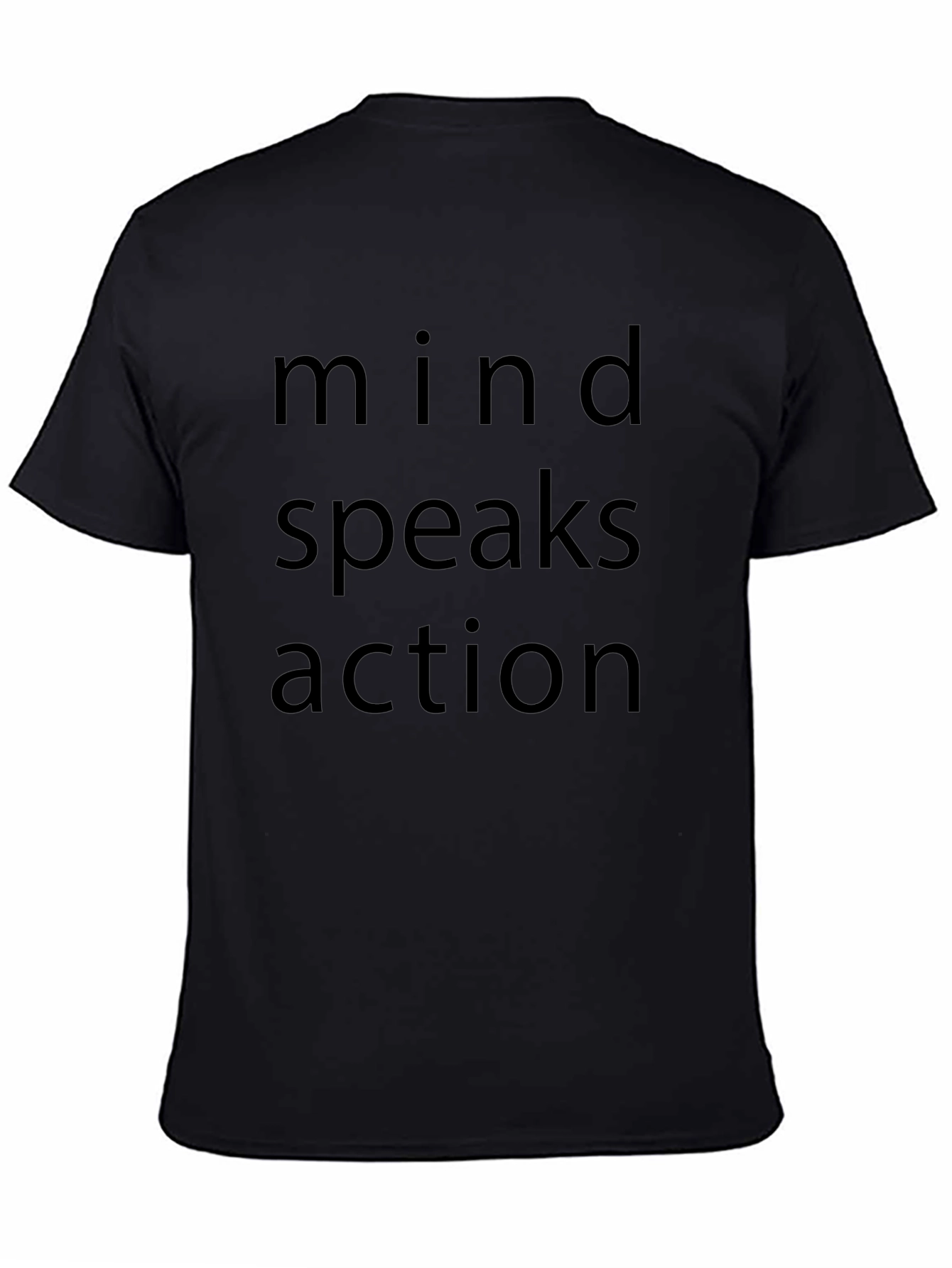 Mind Speaks Action Black Graphic T-Shirt