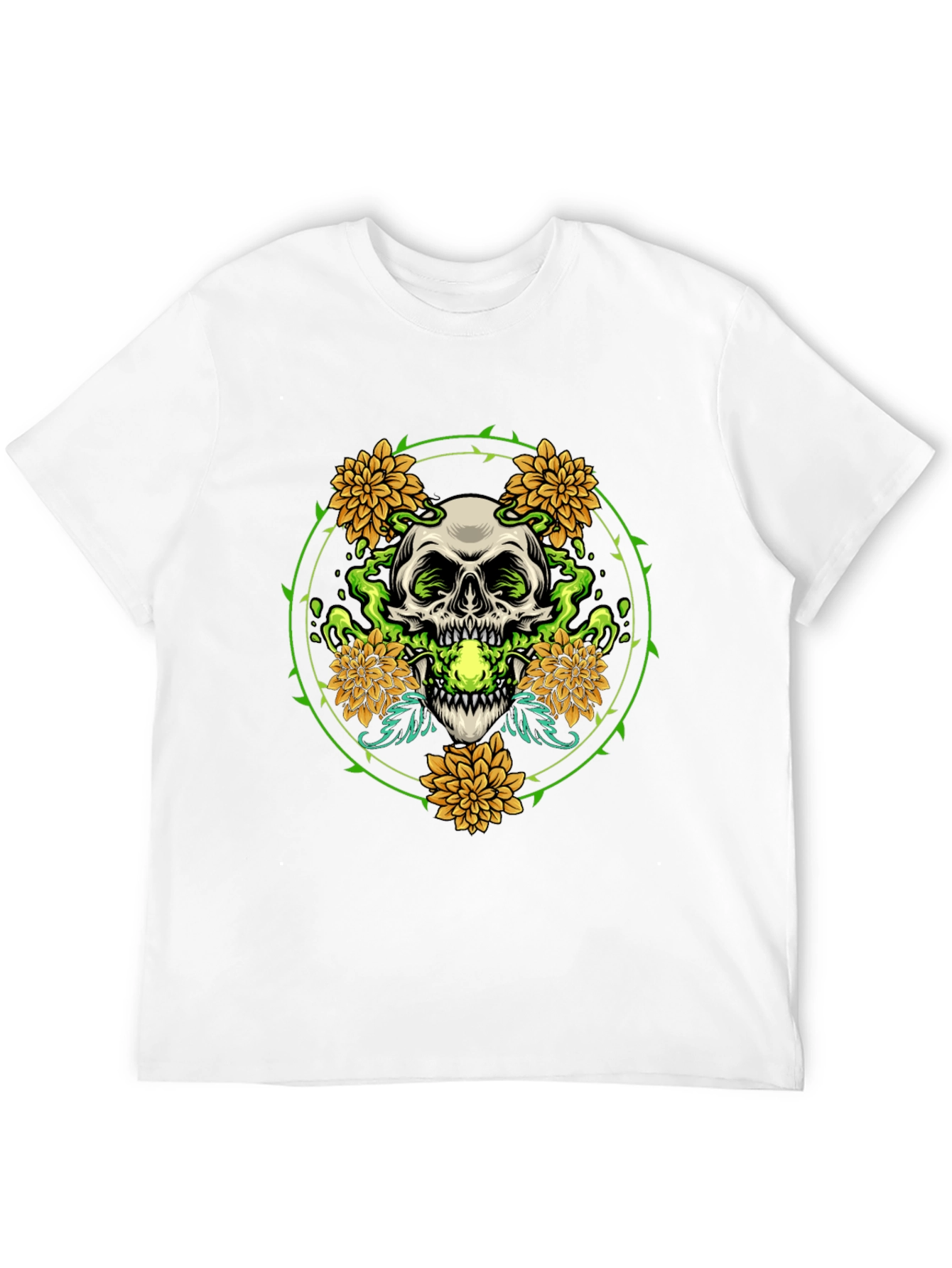 Skull & Flowers Graphic Tee