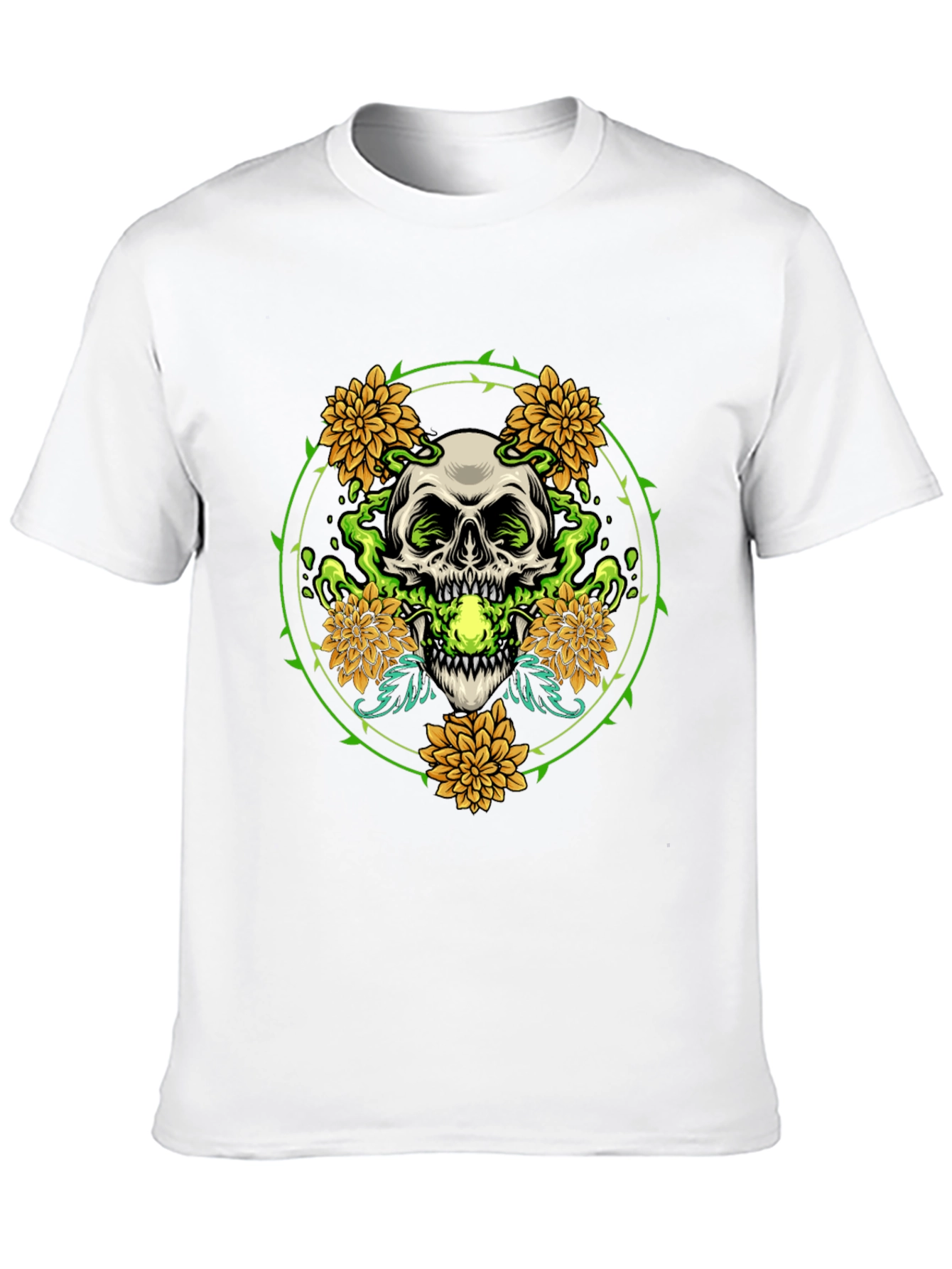 Skull & Flowers Graphic Tee