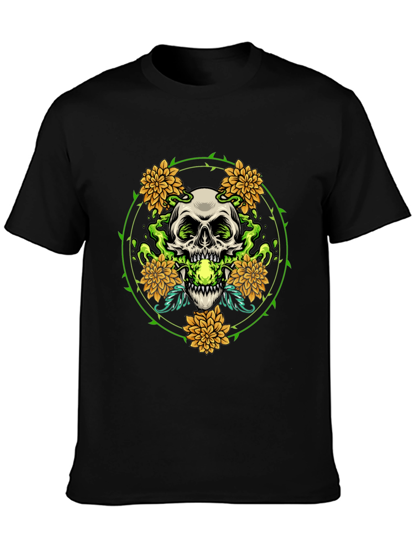 Skull & Flowers Graphic Tee