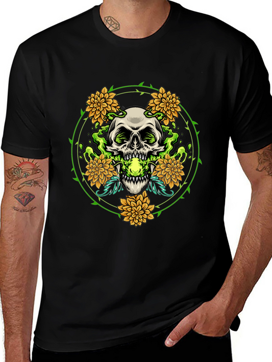 Skull & Flowers Graphic Tee