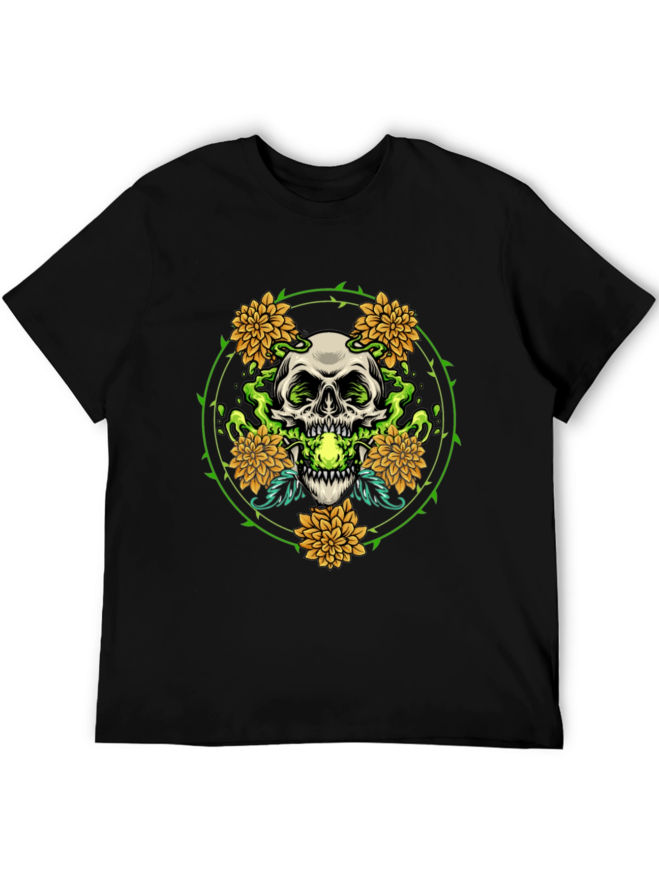 Skull & Flowers Graphic Tee