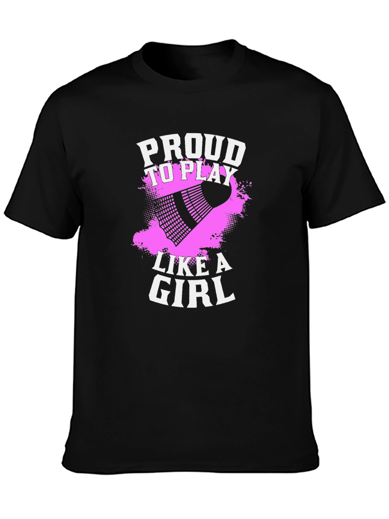 Proud To Play Like A Girl Badminton Graphic Tee