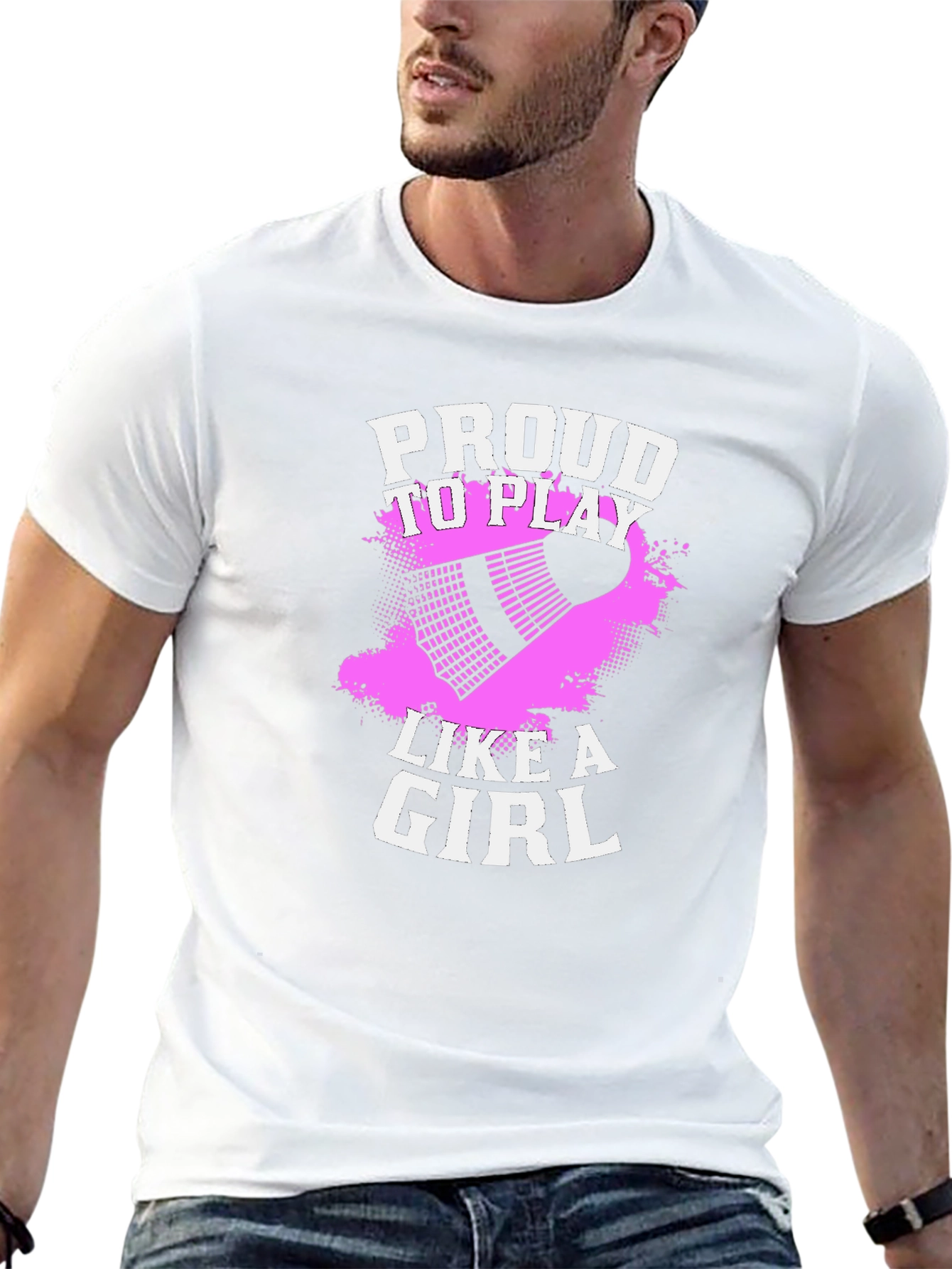 Proud To Play Like A Girl Badminton Graphic Tee