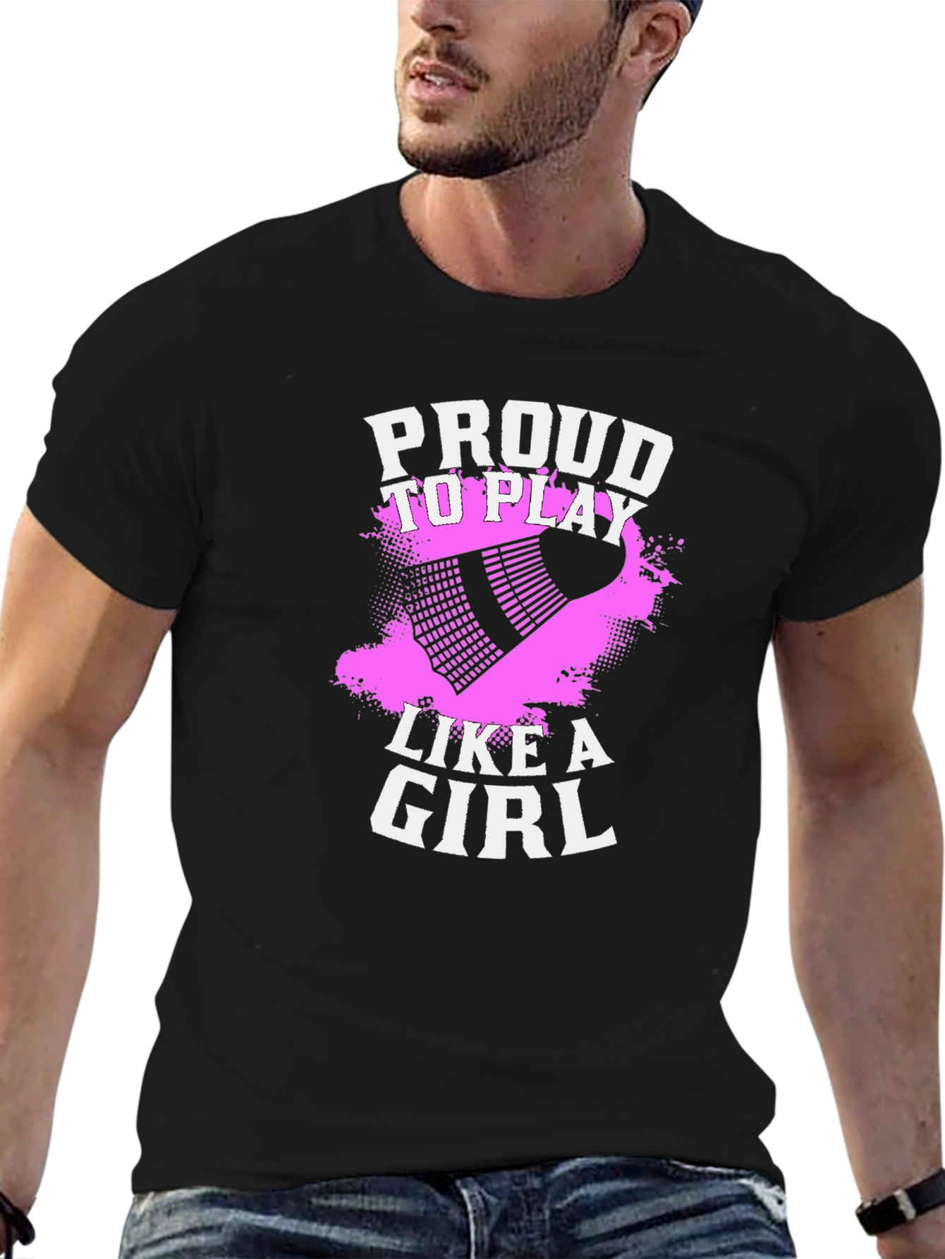 Proud To Play Like A Girl Badminton Graphic Tee