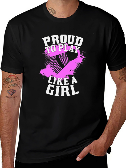 Proud To Play Like A Girl Badminton Graphic Tee