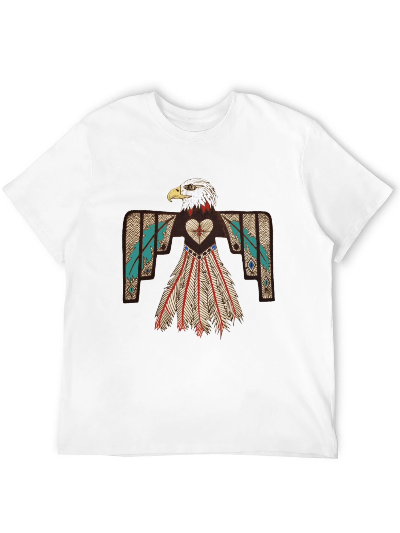 Native Eagle Design Black T-Shirt