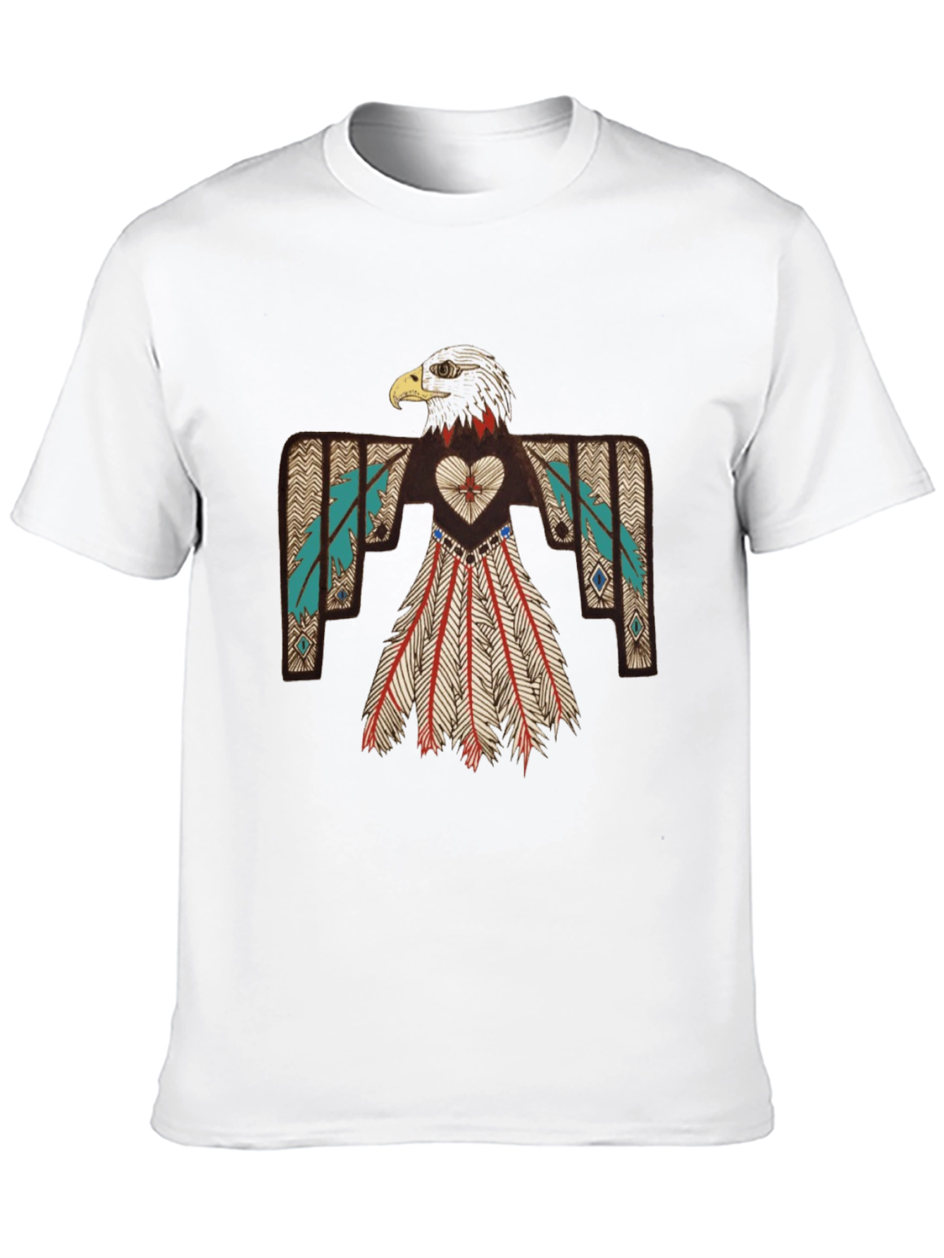 Native Eagle Design Black T-Shirt