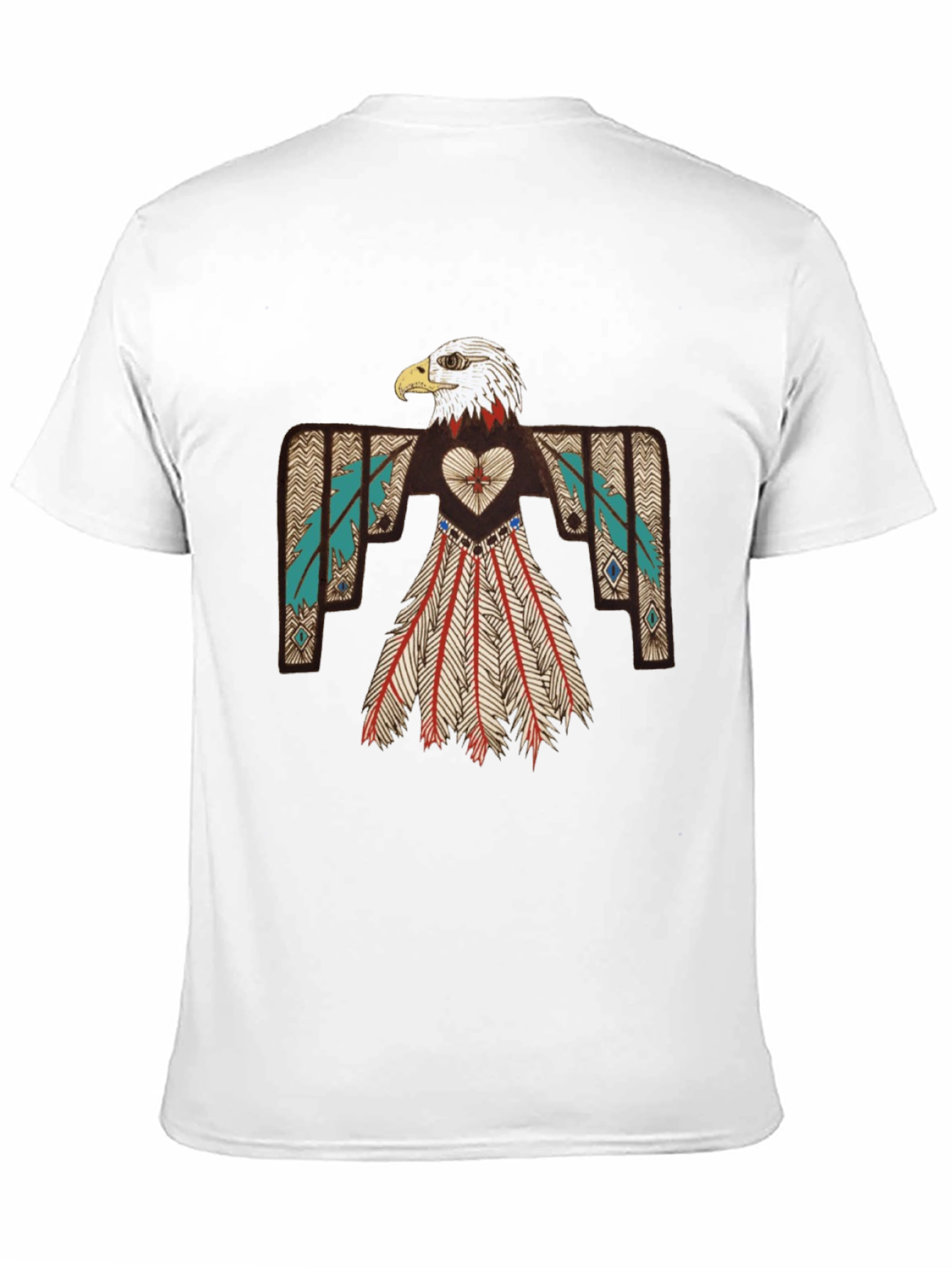 Native Eagle Design Black T-Shirt