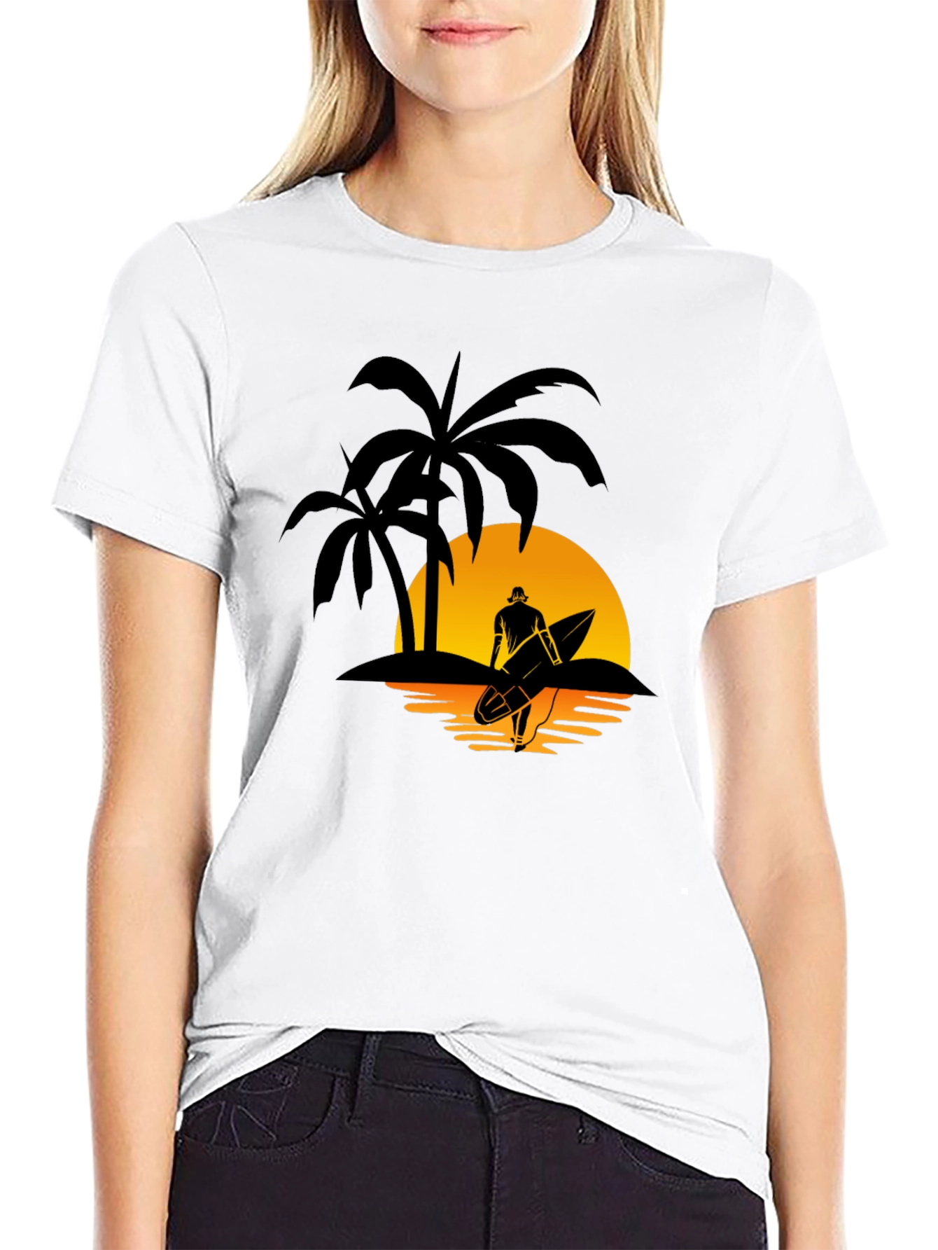 Sunset Beach Surfer T-Shirt