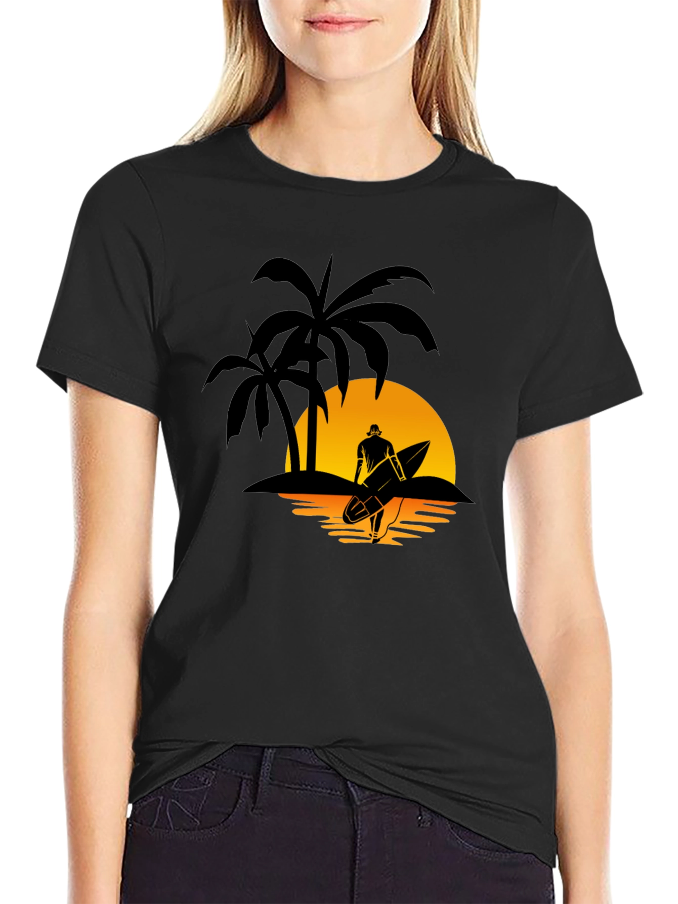 Sunset Beach Surfer T-Shirt