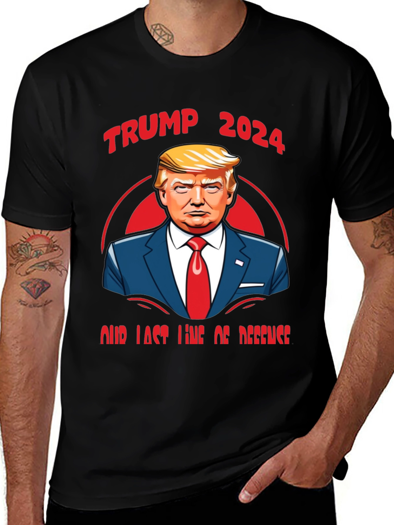 Trump 2024 Our Last Line of Defense Graphic Tee