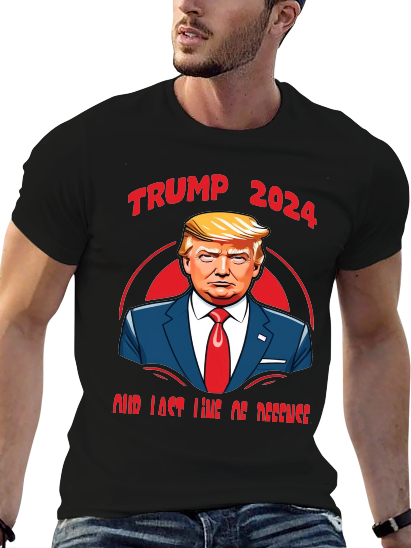 Trump 2024 Our Last Line of Defense Graphic Tee