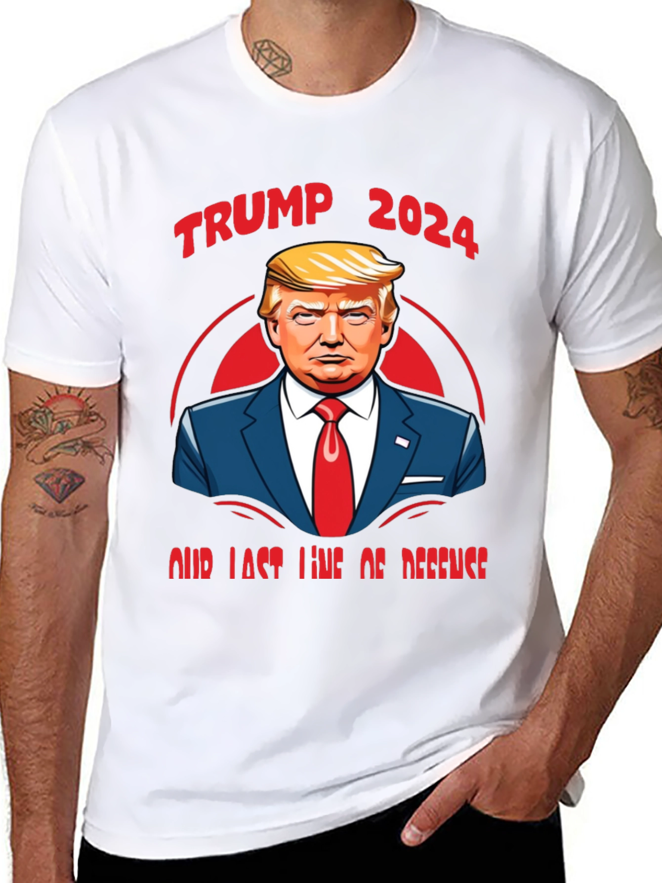Trump 2024 Our Last Line of Defense Graphic Tee