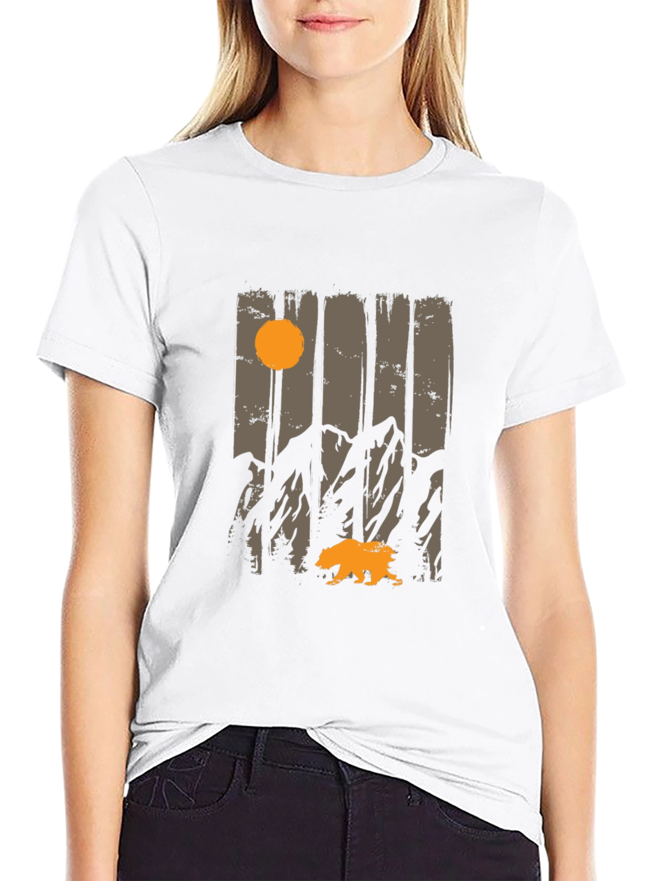 Nature Bear Graphic Tee - Mens Black T-Shirt