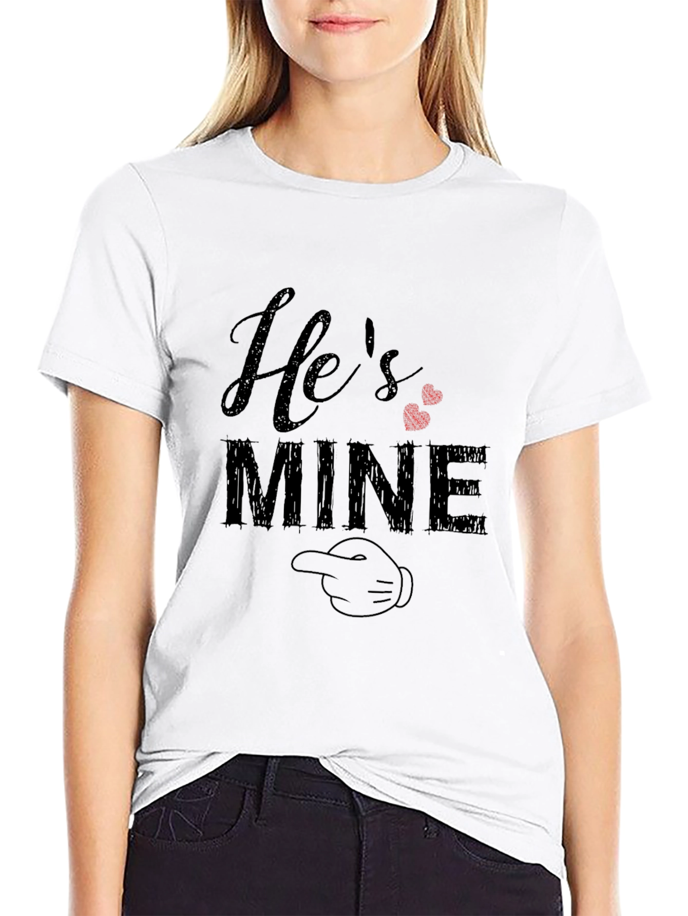 Hes Mine T-Shirt Funny Couple Matching Tee