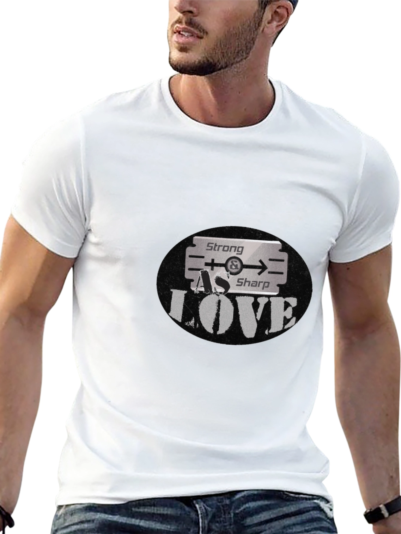 Strong As Sharp Love Graphic T-Shirt