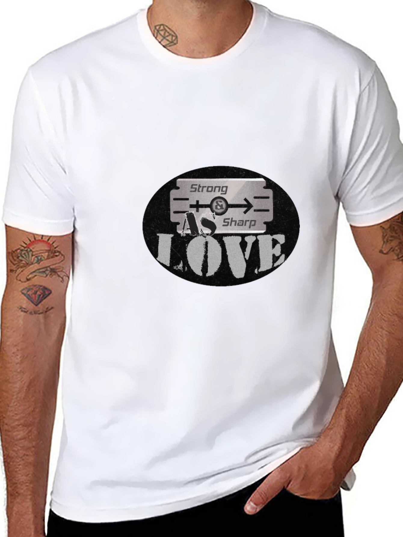 Strong As Sharp Love Graphic T-Shirt