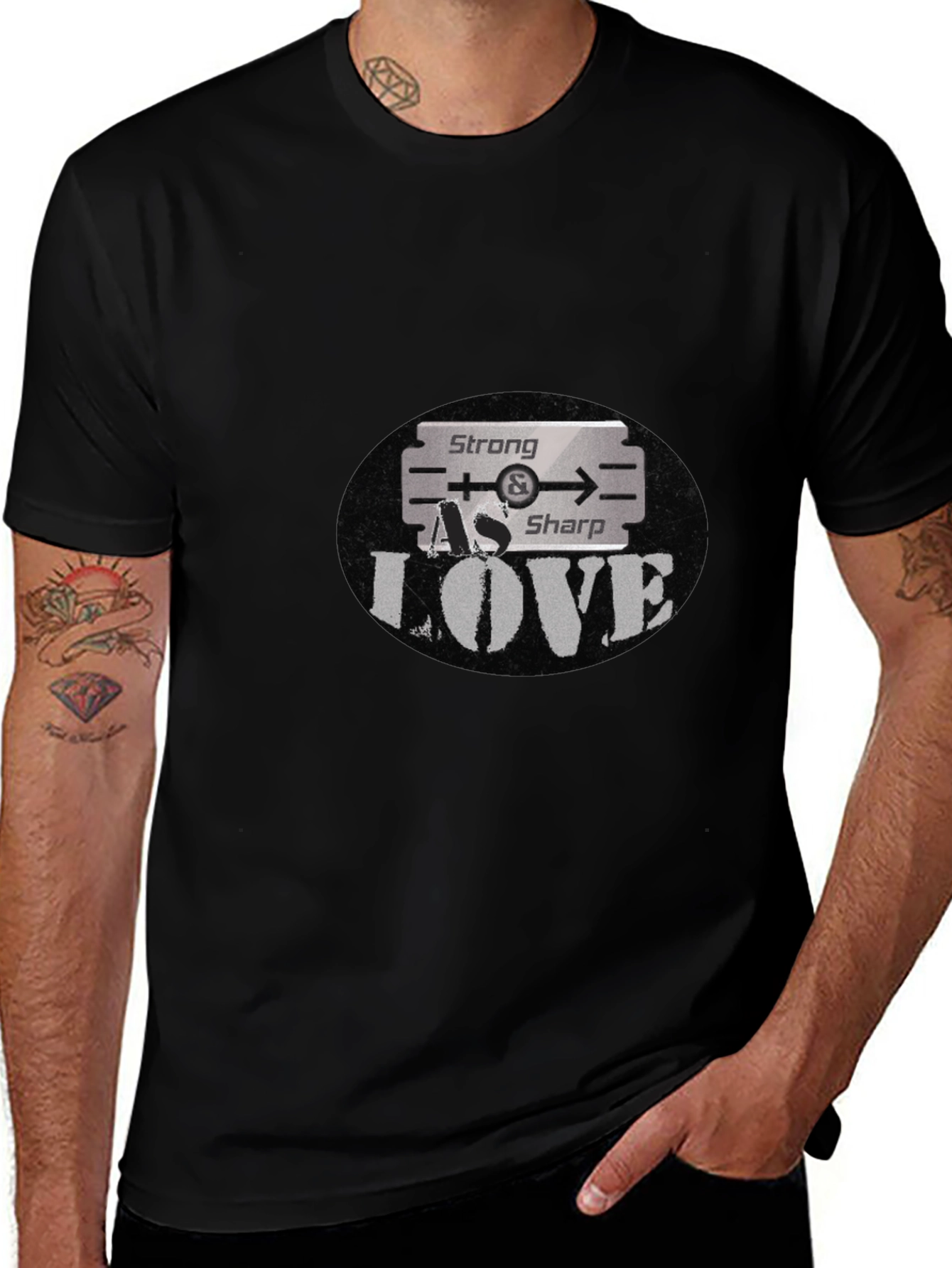 Strong As Sharp Love Graphic T-Shirt