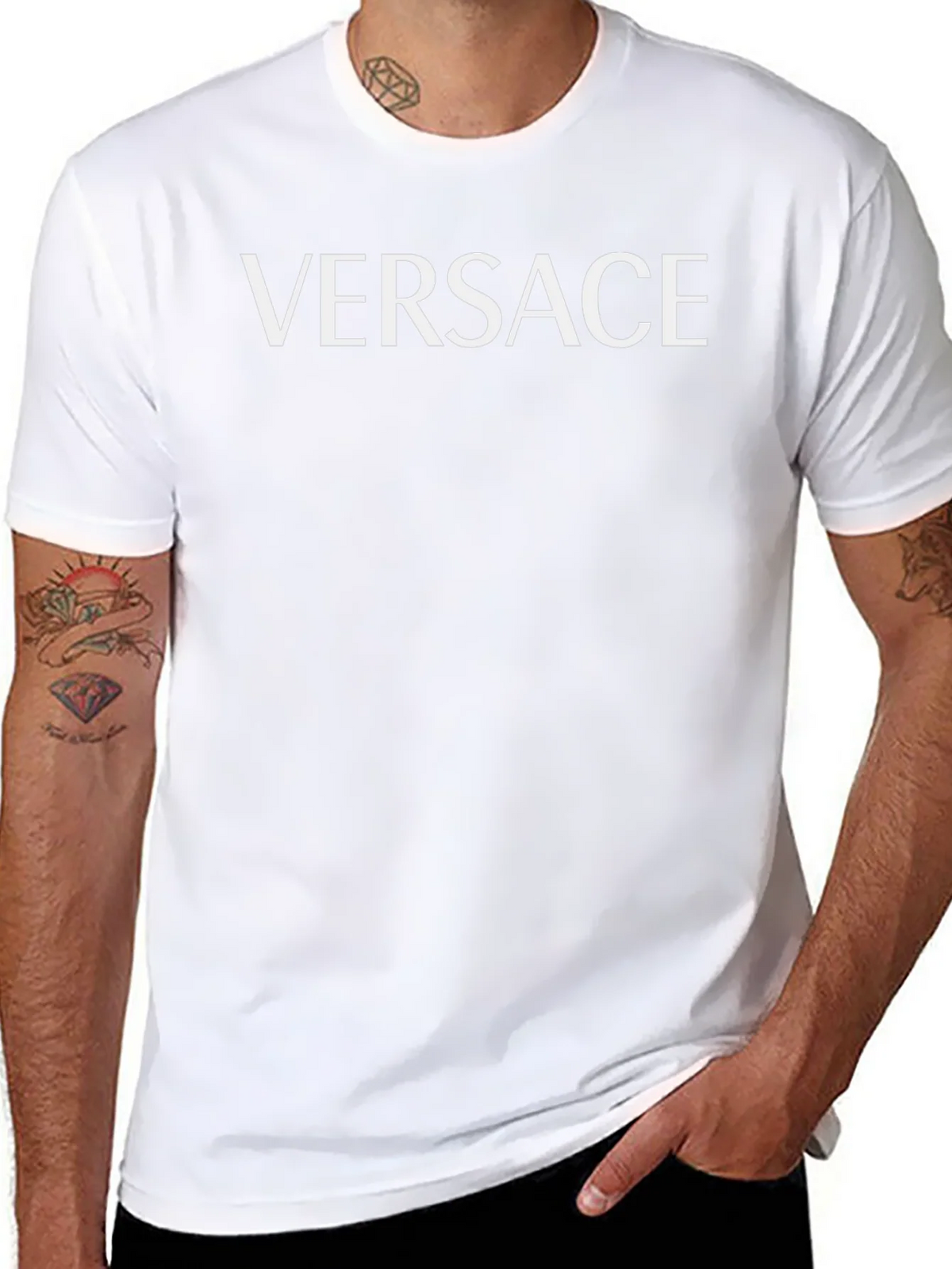 Versace Style Black T-Shirt - Matching Couple Look Unisex Tee
