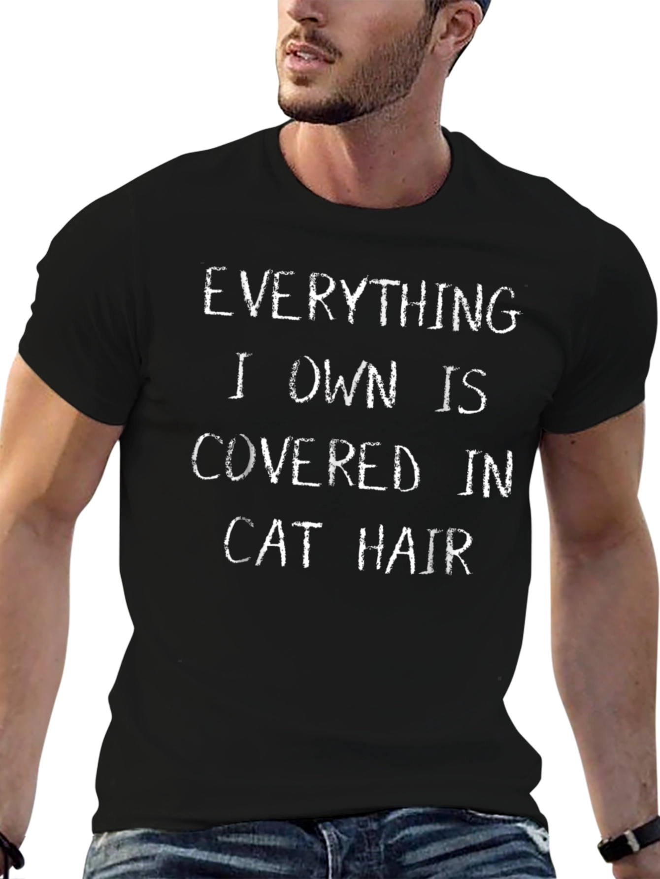 Cat Hair T-Shirt - Funny Novelty Graphic Tee